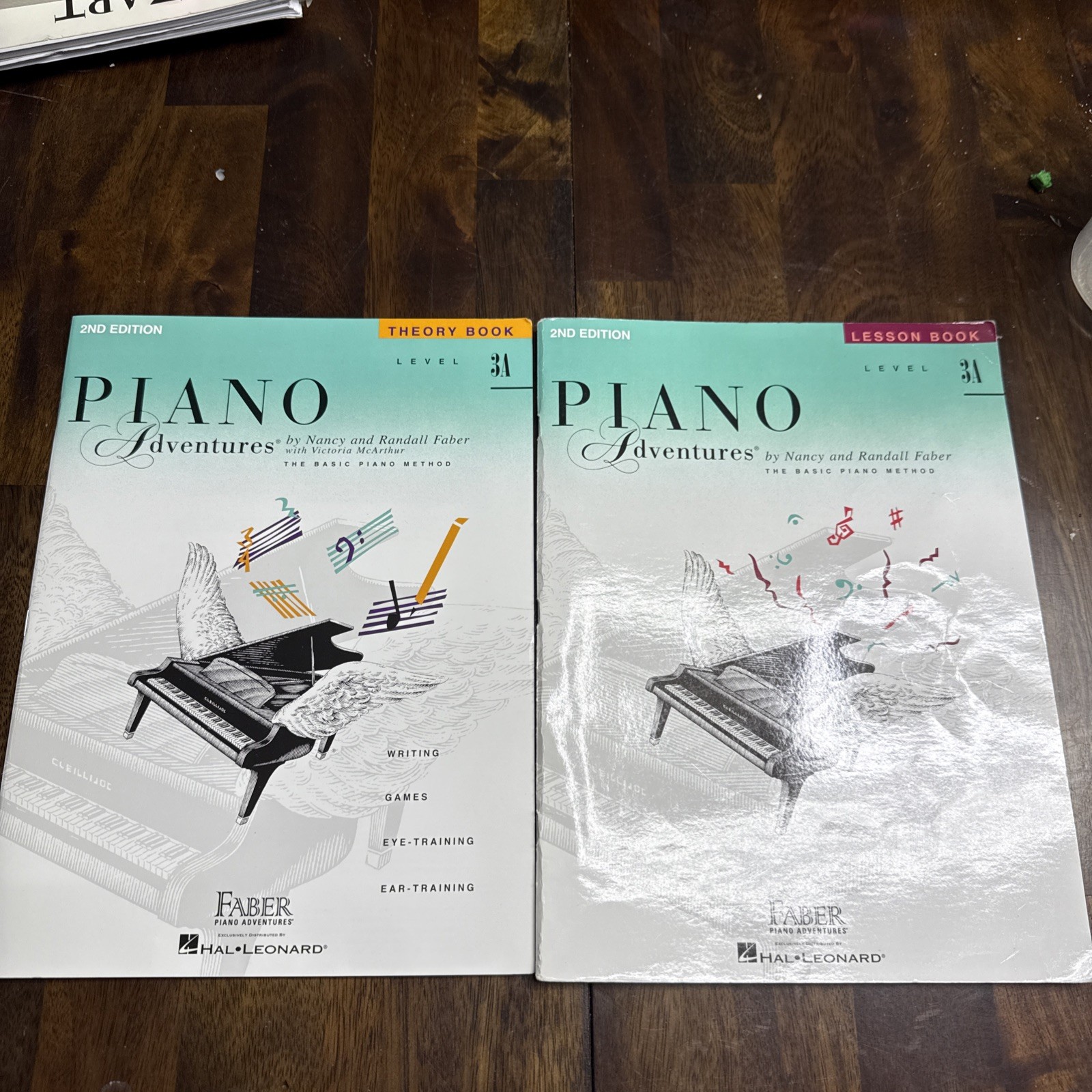 Lot of 2 Faber Piano Adventures Lesson Book and Theory Book -  Level 3A
