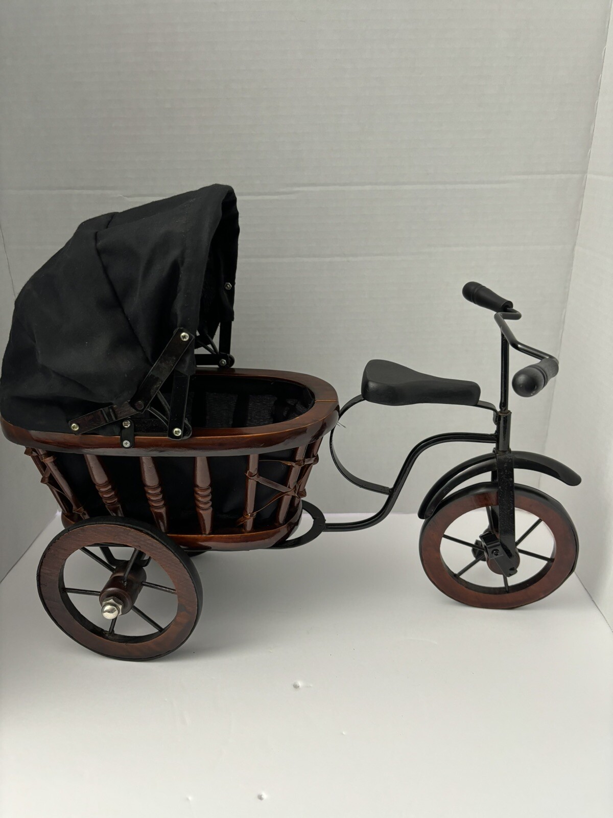 Vintage Tricycle Carriage Wood Metal