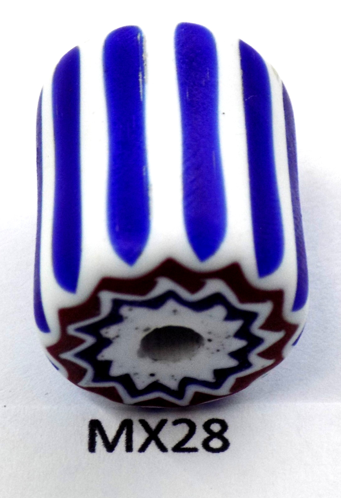 Historical Antique Venetian Chevron Trade Bead African MX28 Bg 88