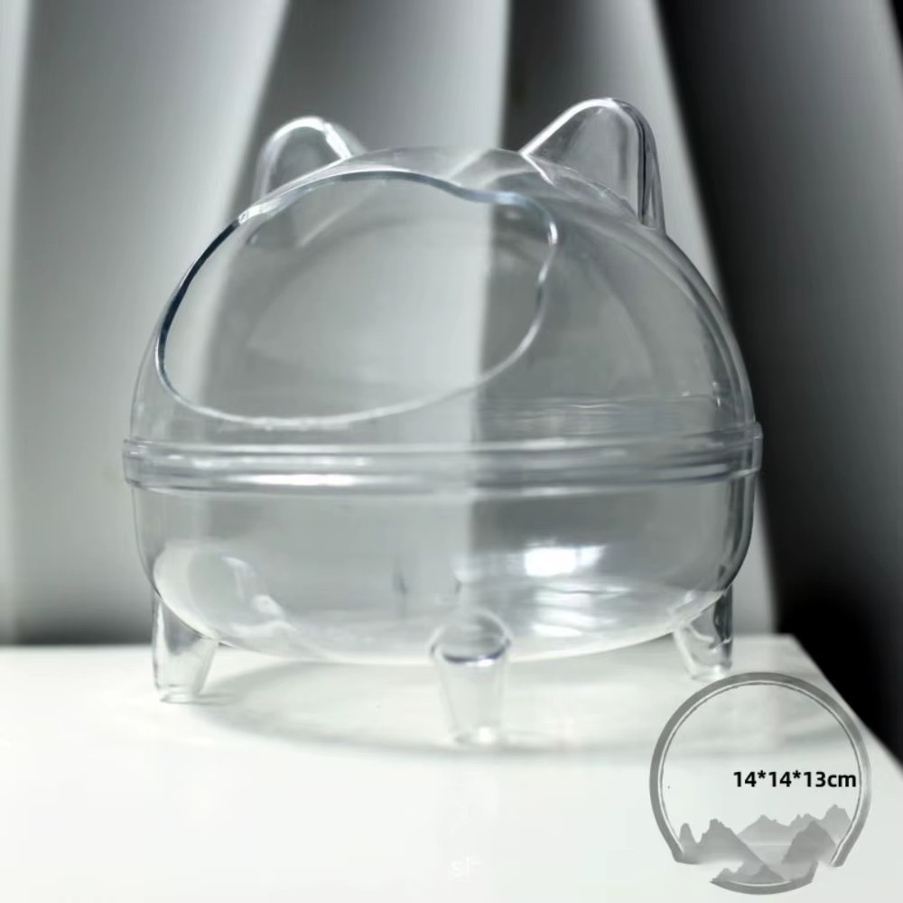 Room Acrylic Plastic Hamster Toilet Cage Guinea Pig Cage Hamster Sand Bath Trans