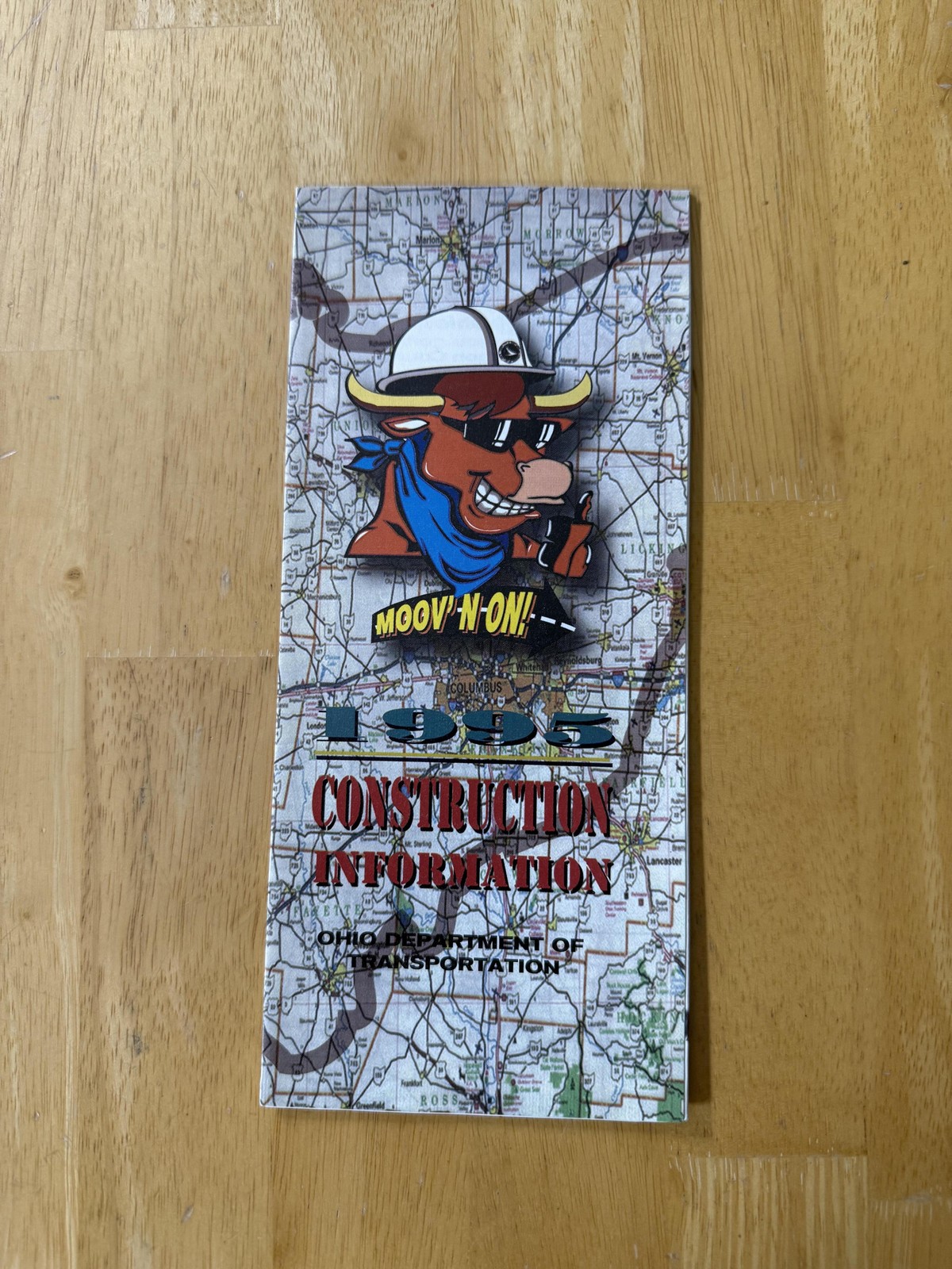 Vintage 1995 Ohio Interstate Construction Information ODOT Highway Map Brochure