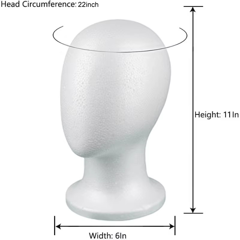 Male and Female Foam Manikin Heads for Wig Display: Styling, Hairstyle, Hats and