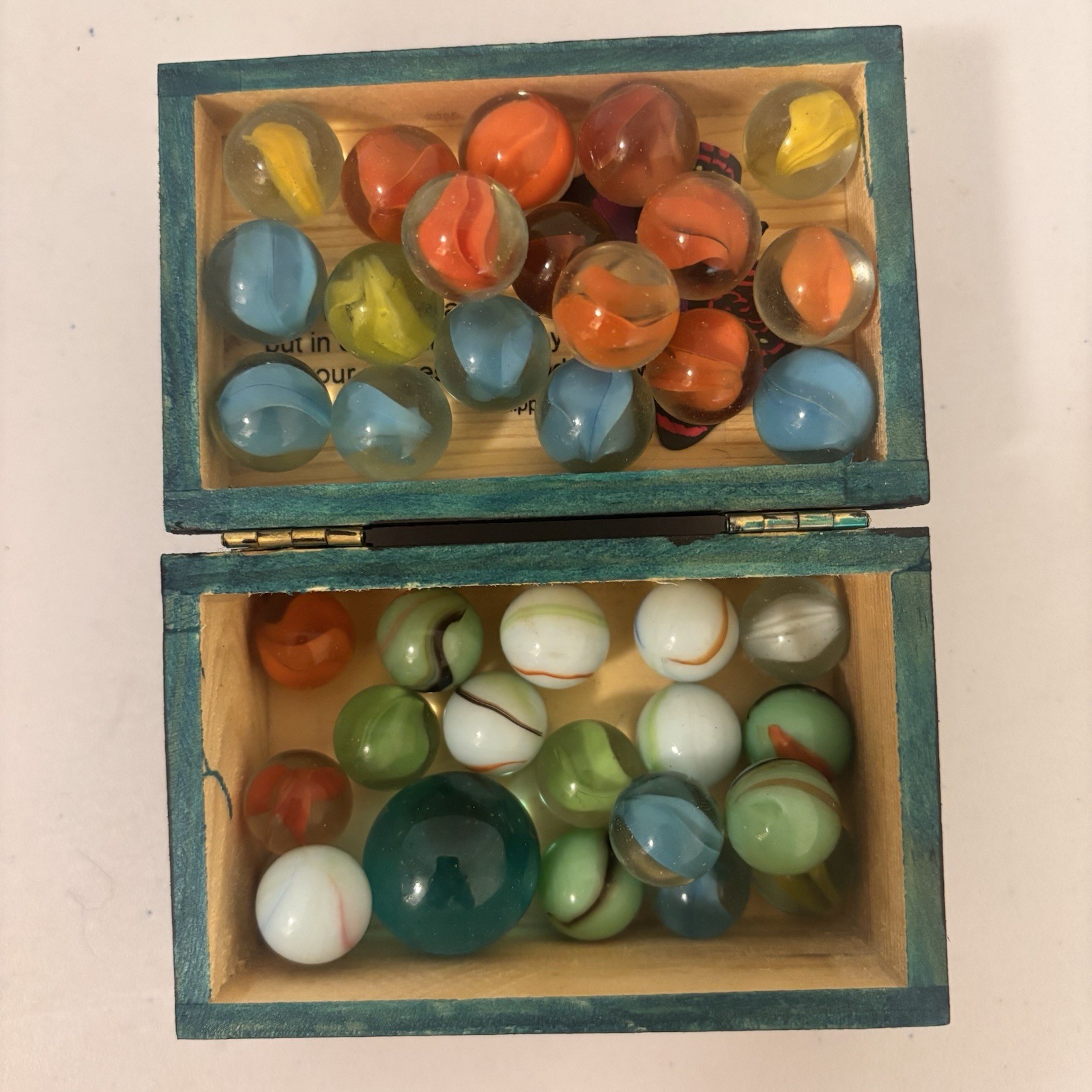 Vintage Cats Eye and other vintage Marbles Assorted Colors & Swirls - 37 Pieces