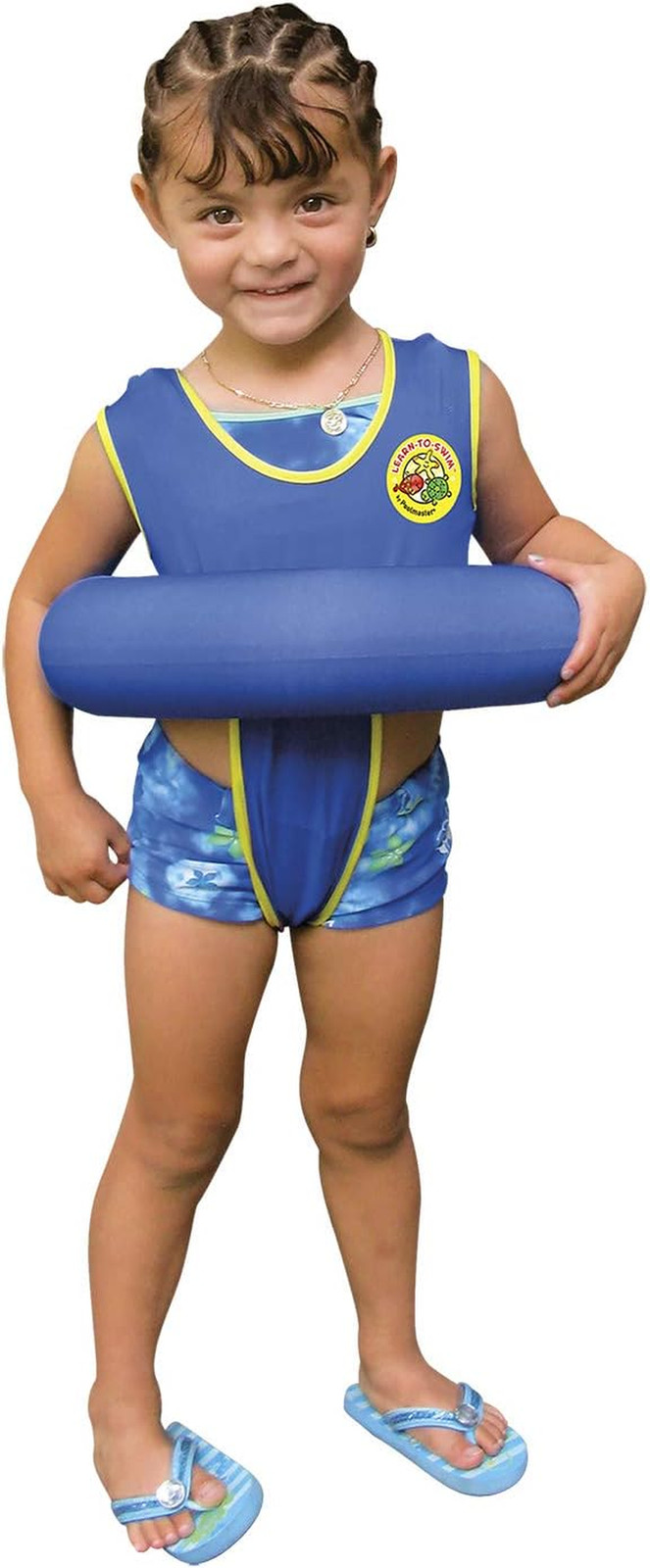 Learn-To-Swim Swimming Pool Float Tube Swim Trainer for Kids, Blue