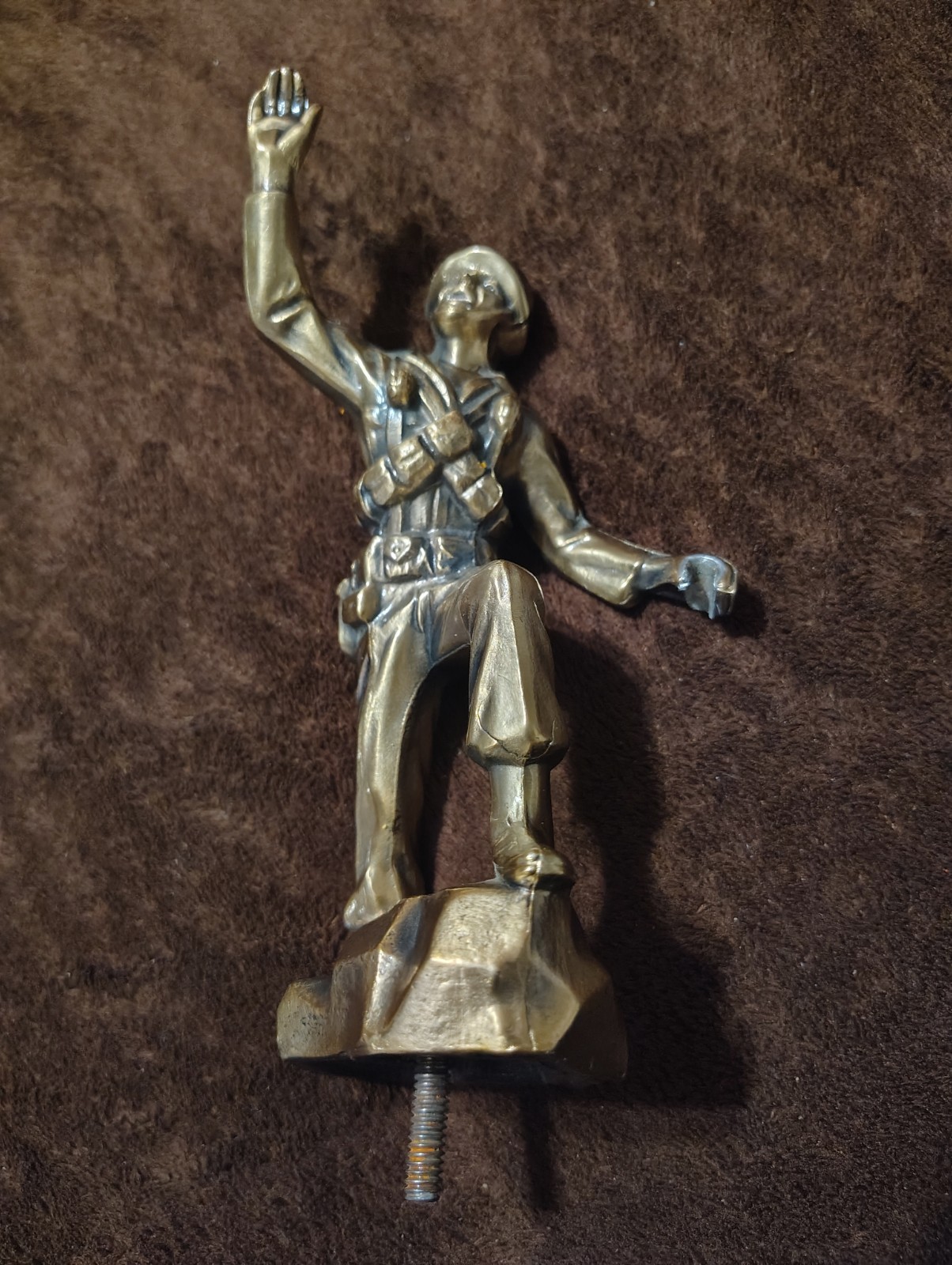 Antique Bronze Soldier Sculpture