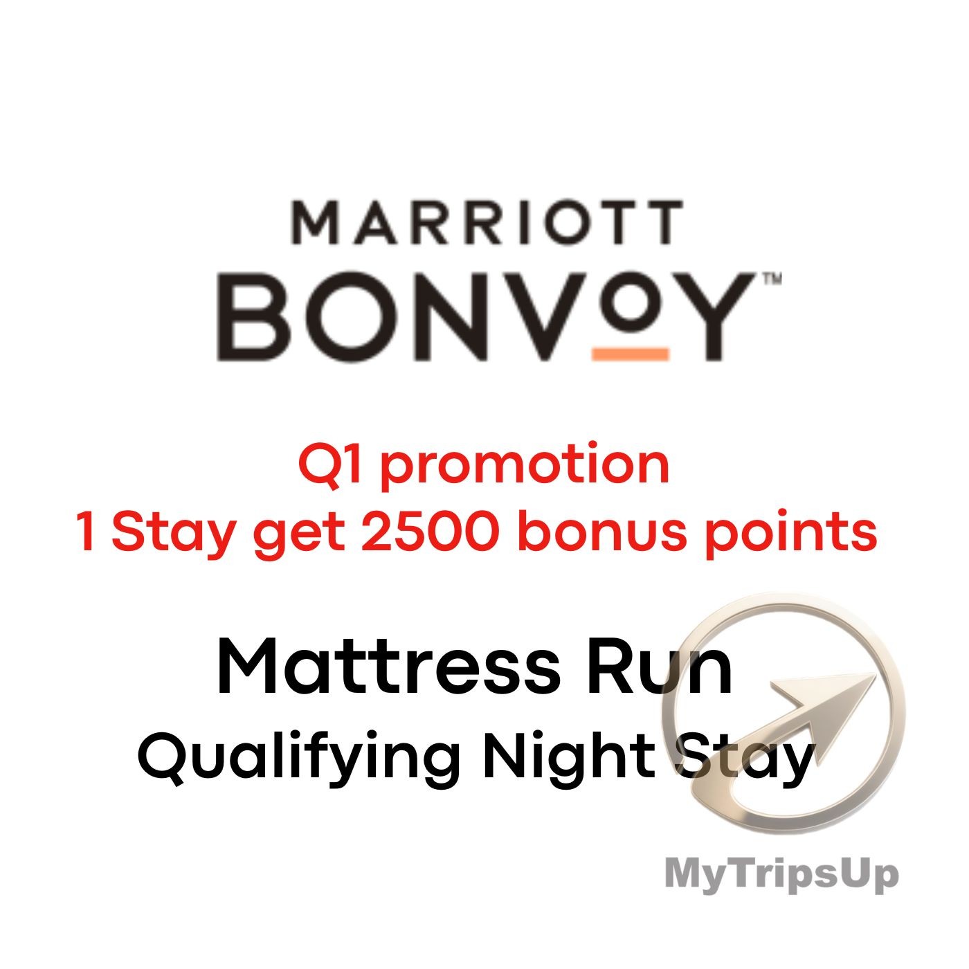 Marriott Q1 - get 2500 bonus pts. Mattress Run 