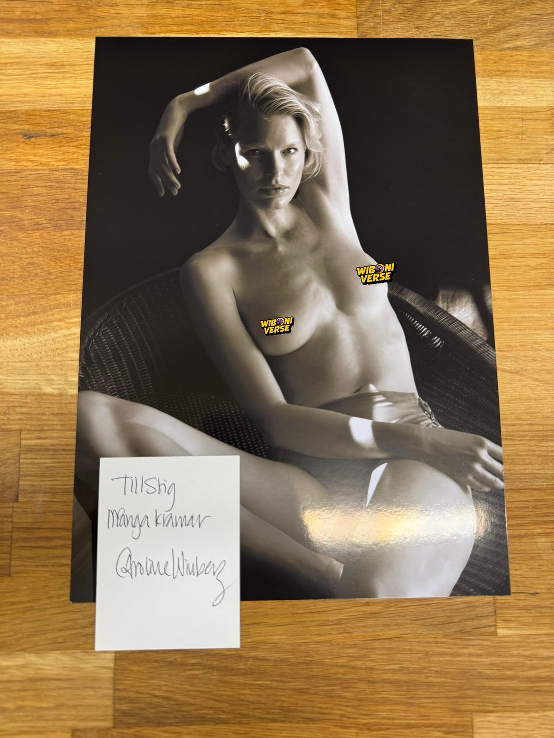 Caroline Winberg Swedish supermodel, genuine Autograph