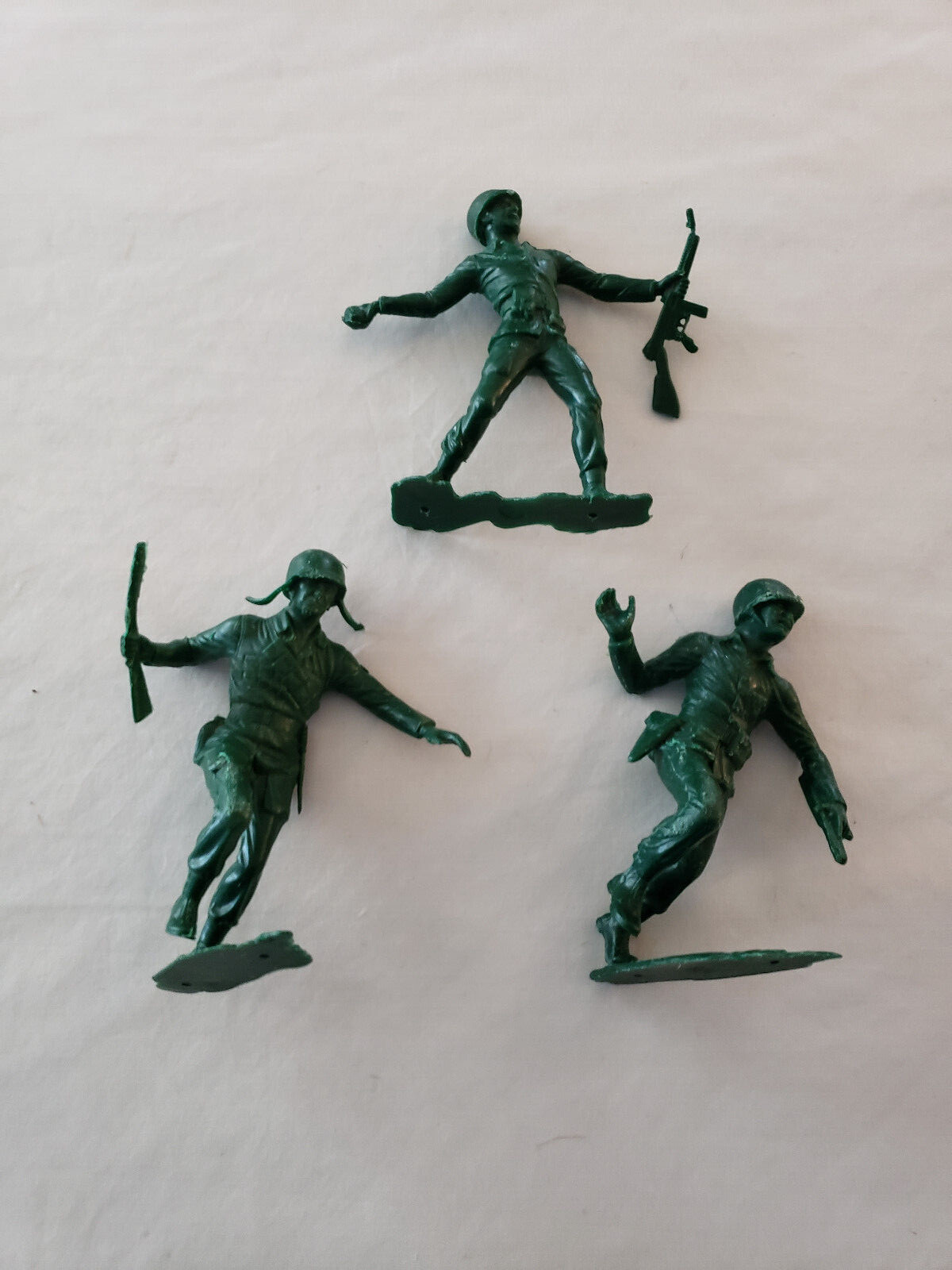 (3) Large VTG Marx GREEN COMBAT Soldier Army Men 5+ Inches Tall