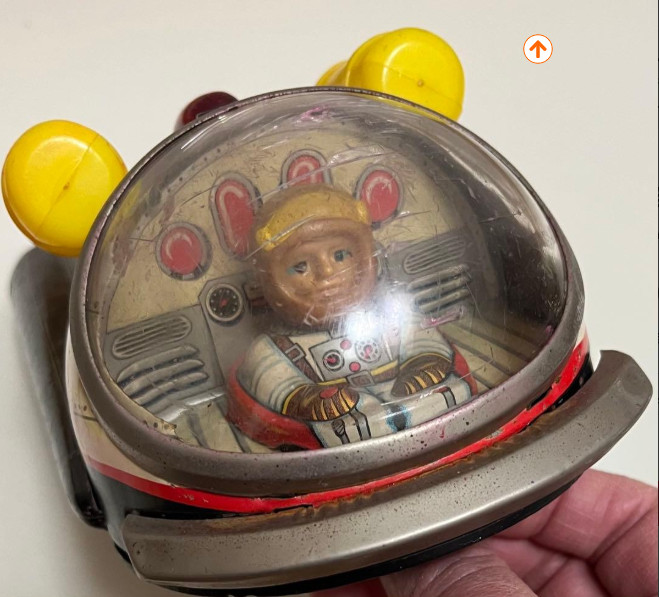 Vintage Modern Toys Masudaya Highway Patrol P-10 Tin Toy Space Ship Japan 1970s