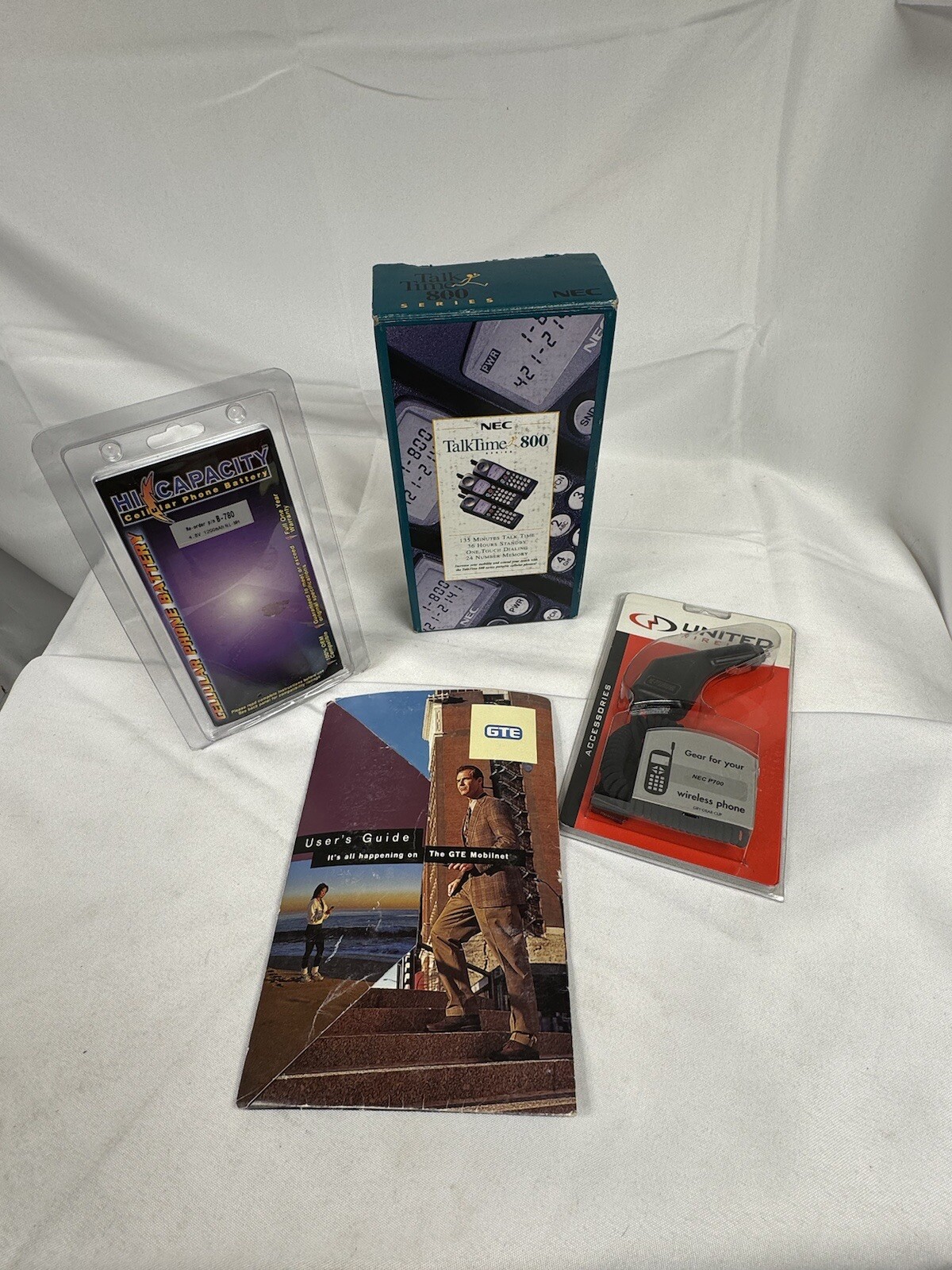 Vintage Mobile Cell Phone NEC talk Time 800 Series  Cell Phone Bundle (Read) Z8