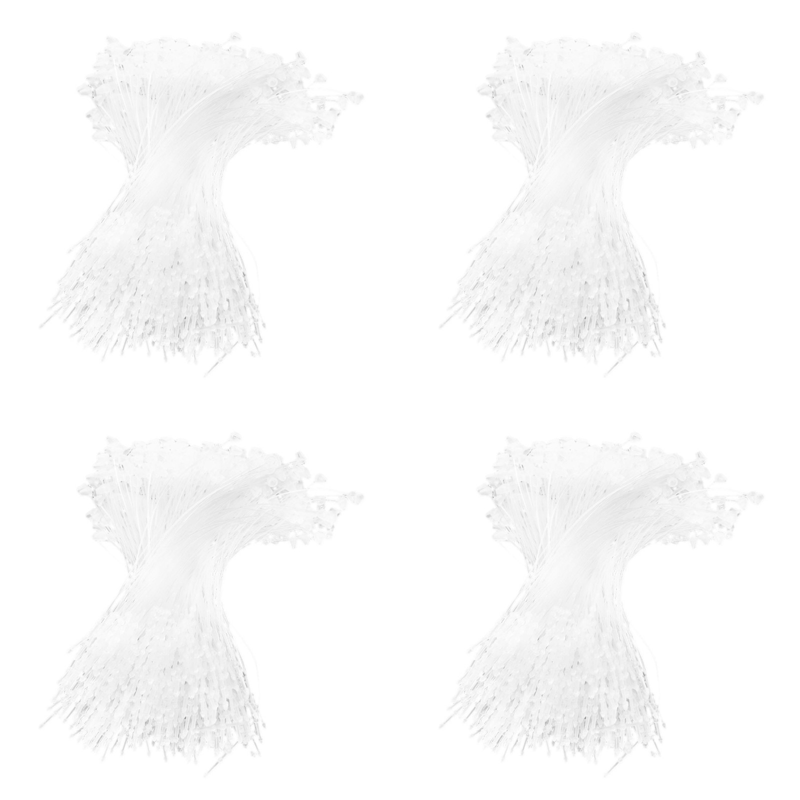 2000 Pieces White Snap Lock Pins Loop Price Tag Fastener 5 inch 130mm R2O64587