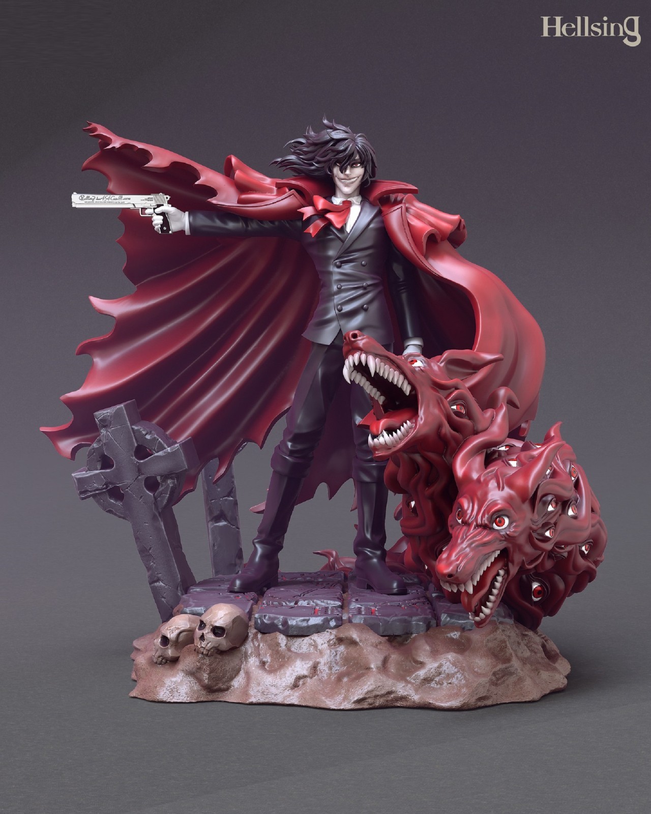 Alucard Fan art Sculptures  Fully Painted  (Made to order)