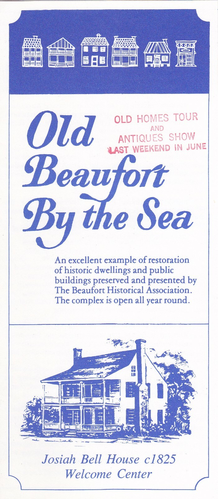 c1990 Old Beaufort By The Sea North Carolina Promotional Brochure