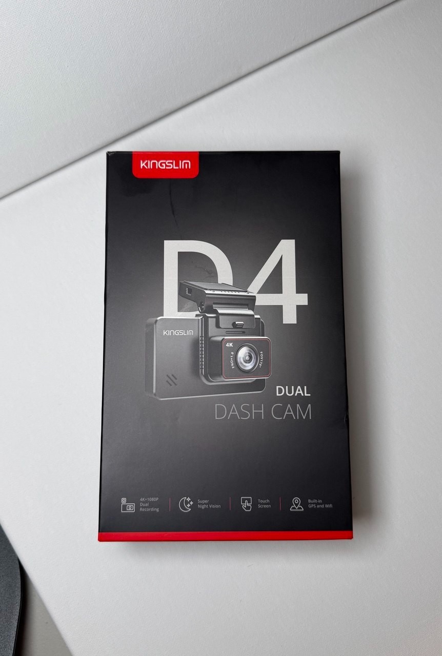 Kingslim D4 Dual Dash Cam with Built-in WiFi GPS, Front 4K/2.5K Rear 1080P...