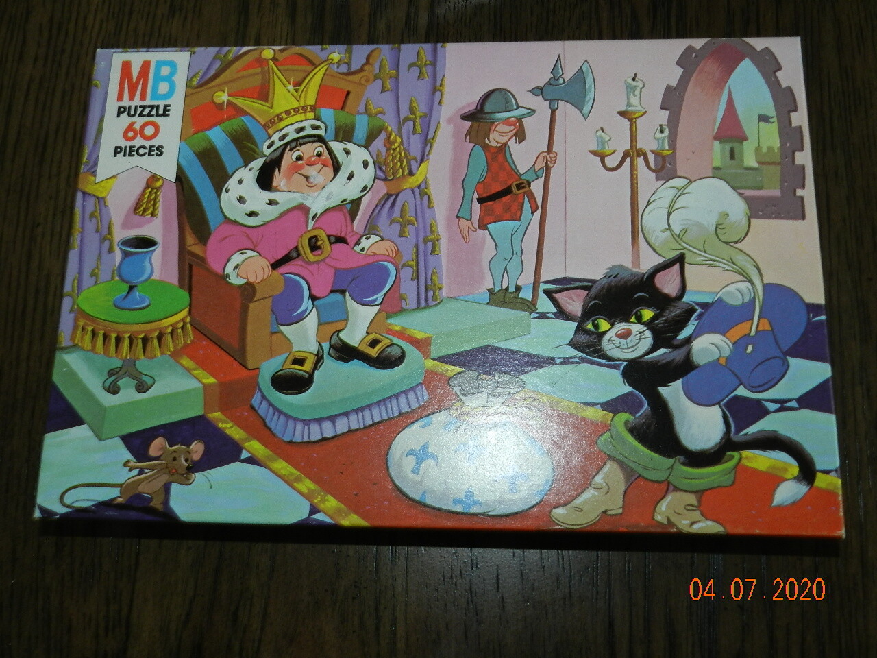 MB Sealed Storybook Jigsaw Puzzle 1978 Puss Boots 60 Pc 4987-3