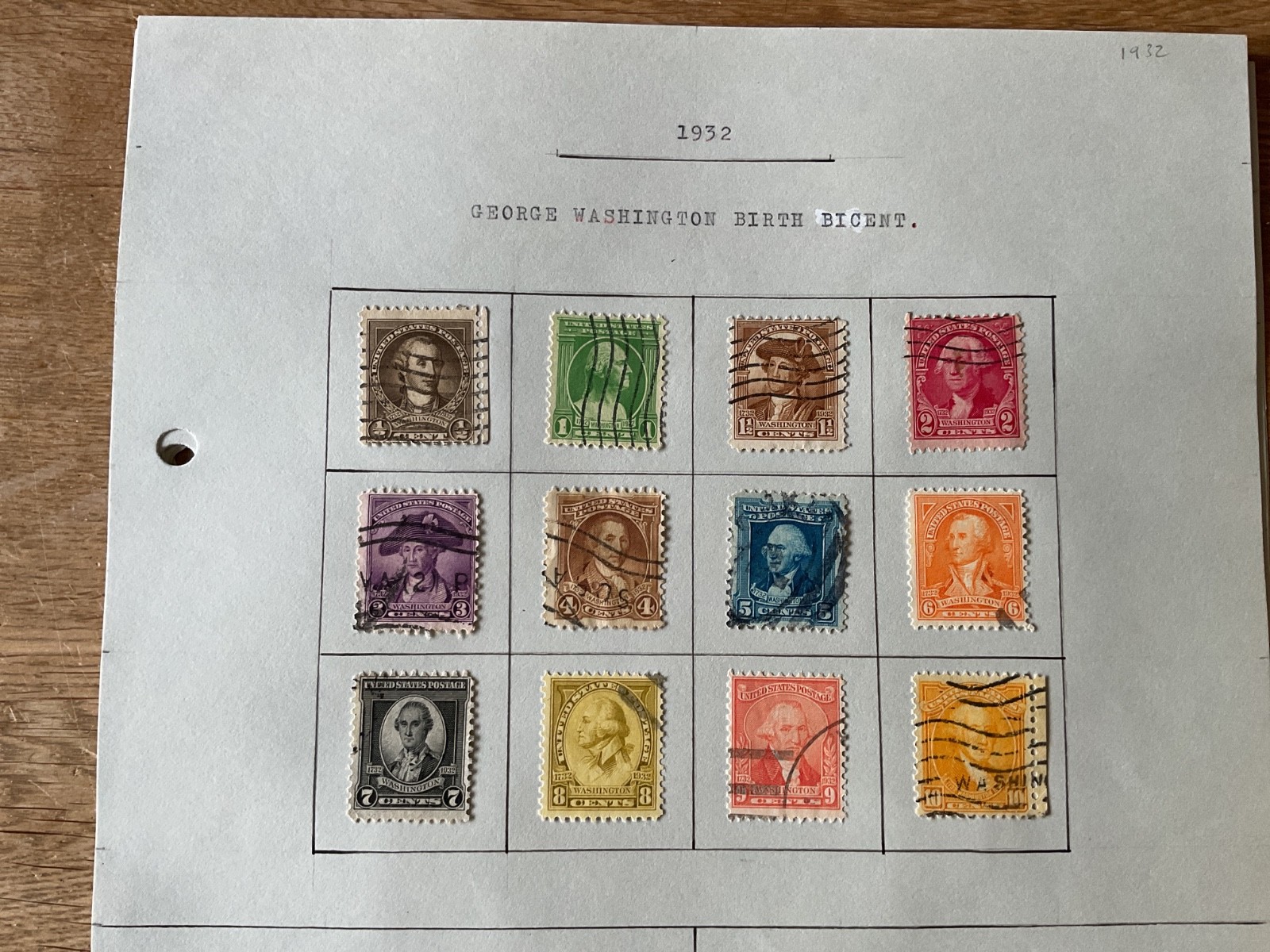 United States 1932 -1935 stamps on 7 pages  B3191