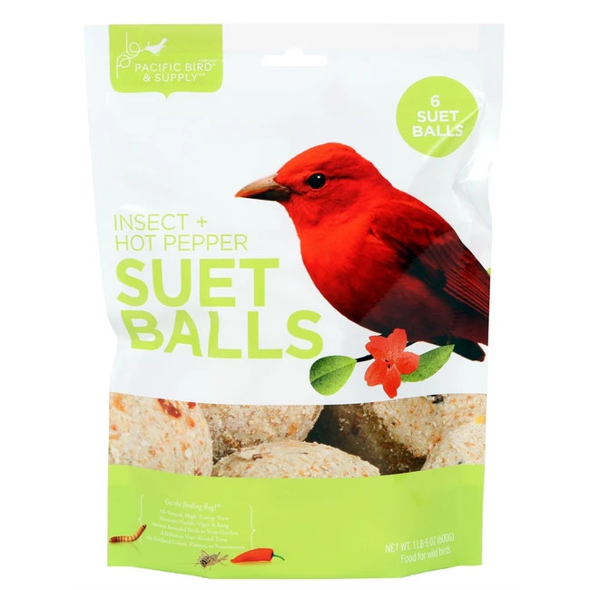 Pacific Bird Suet Balls Insect Hot Pepper 6 Food