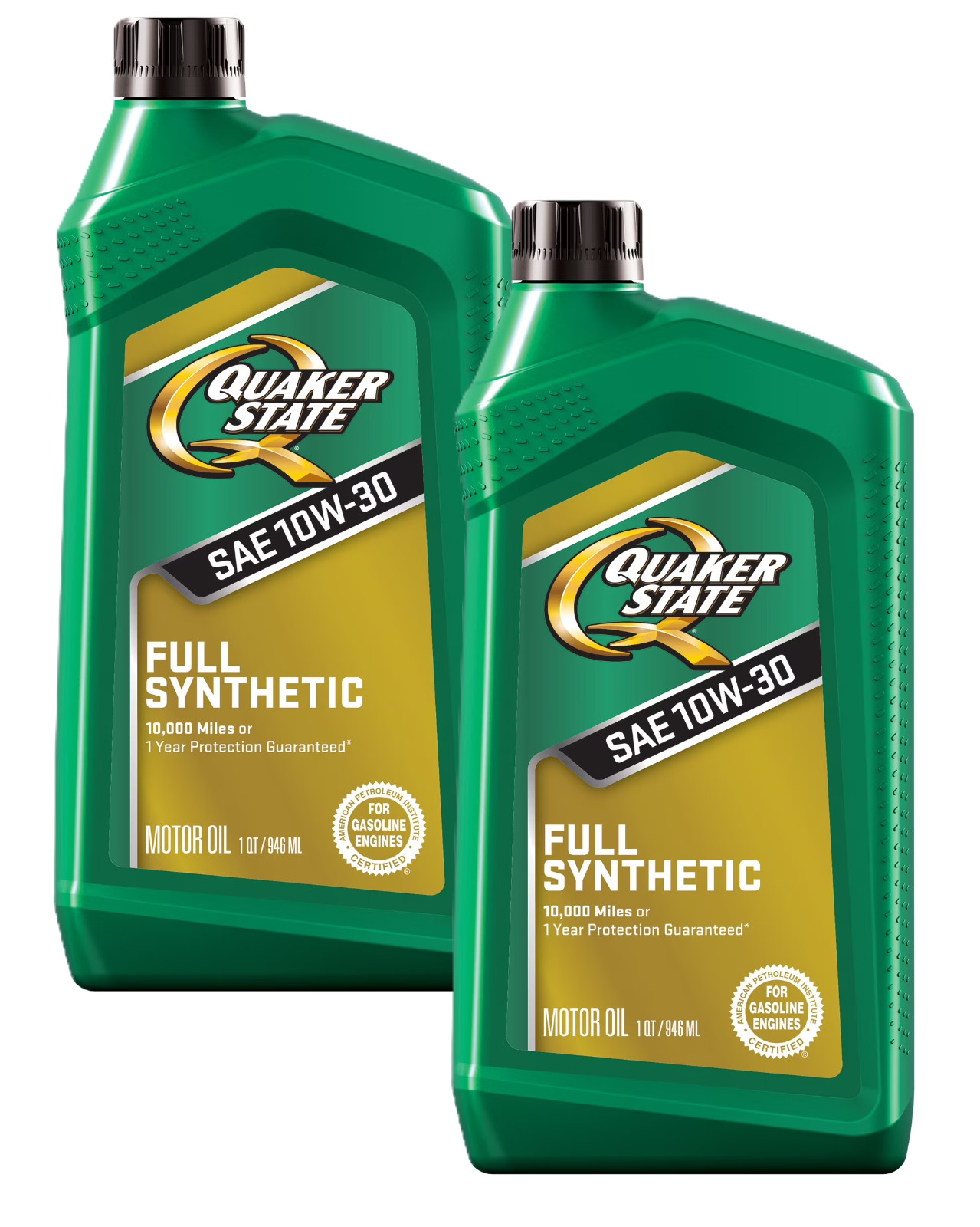 Quaker State Full Synthetic 10W-30 Motor Oil, 1 Quart (2 Count)