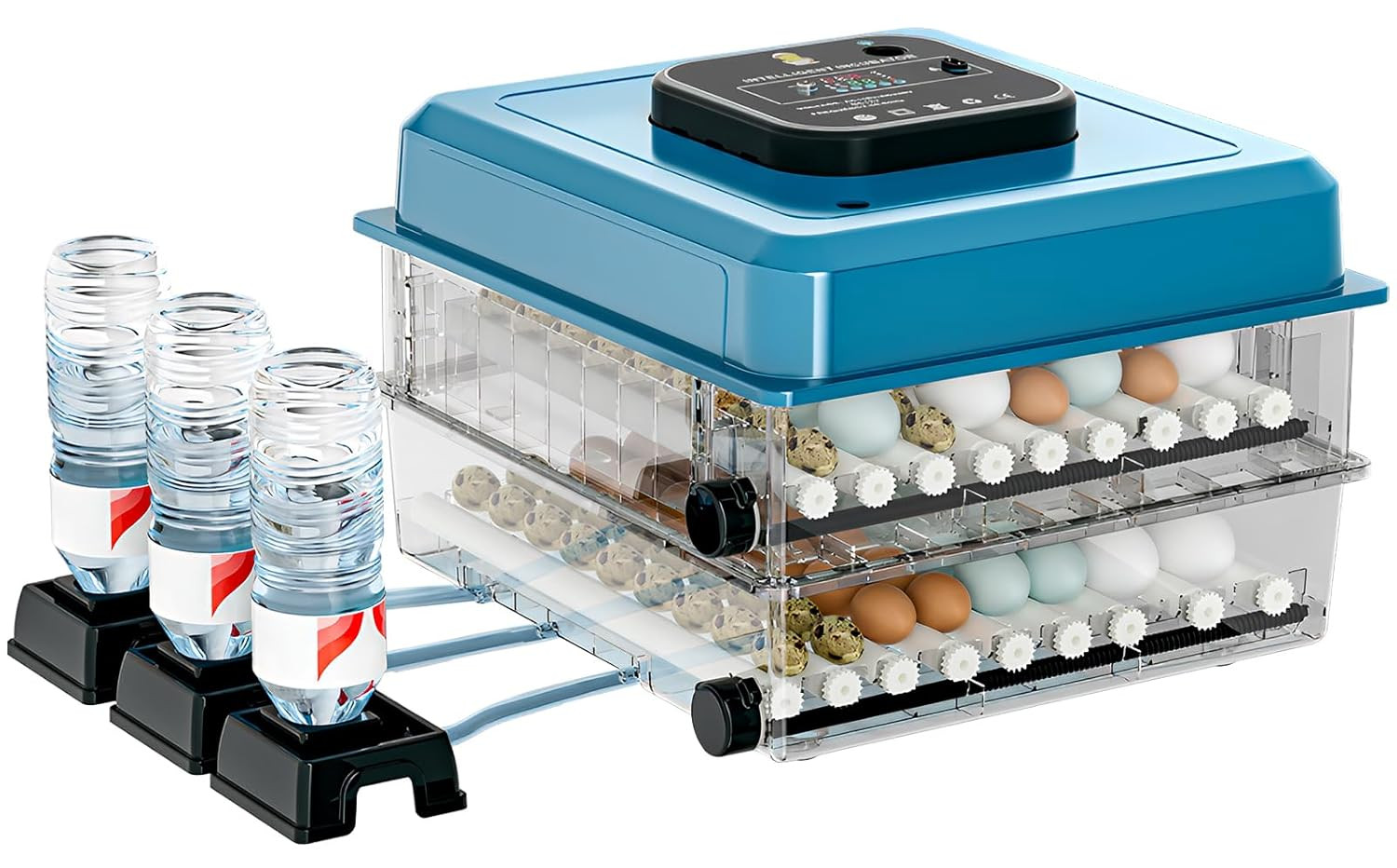Digital Incubator for 136 Eggs with Auto Turning, Temp & Humidity Display