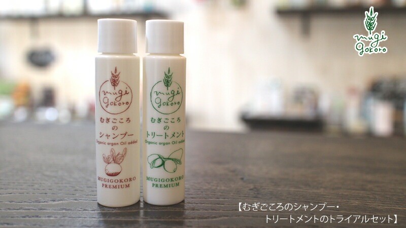 Mugigokoro Argan Shampoo & Treatment Trial Set 20ml x2 (No Silicone) from JAPAN