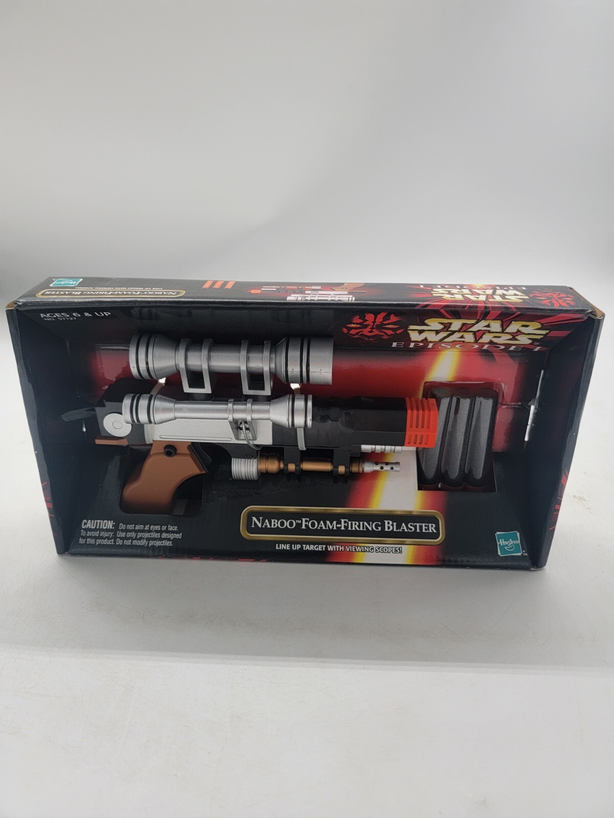 New Star Wars Episode 1 NABOO Foam-Firing Blaster by Hasbro Dual Scopes Darts