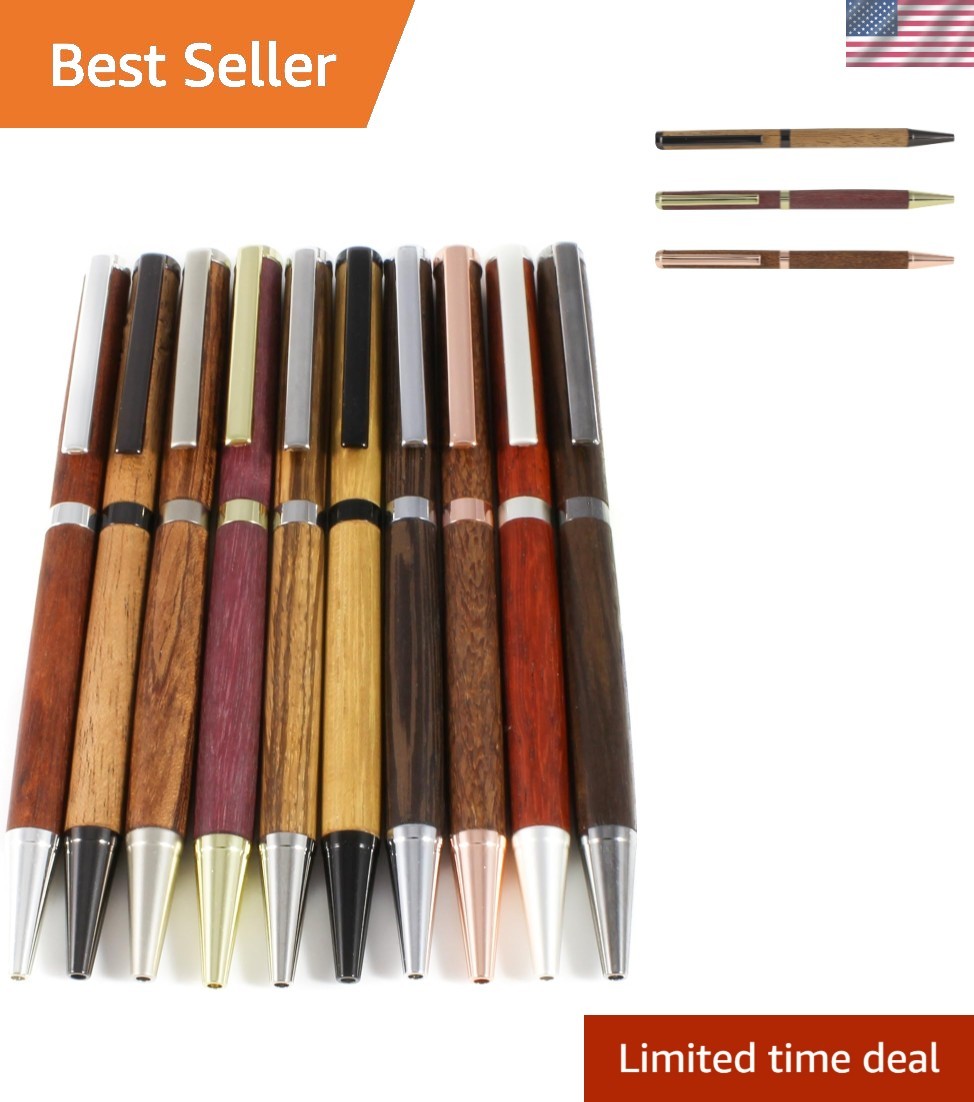 Transform Wood into Art: 10-Slimline Pen Kits with Easy Instructions & Bushings