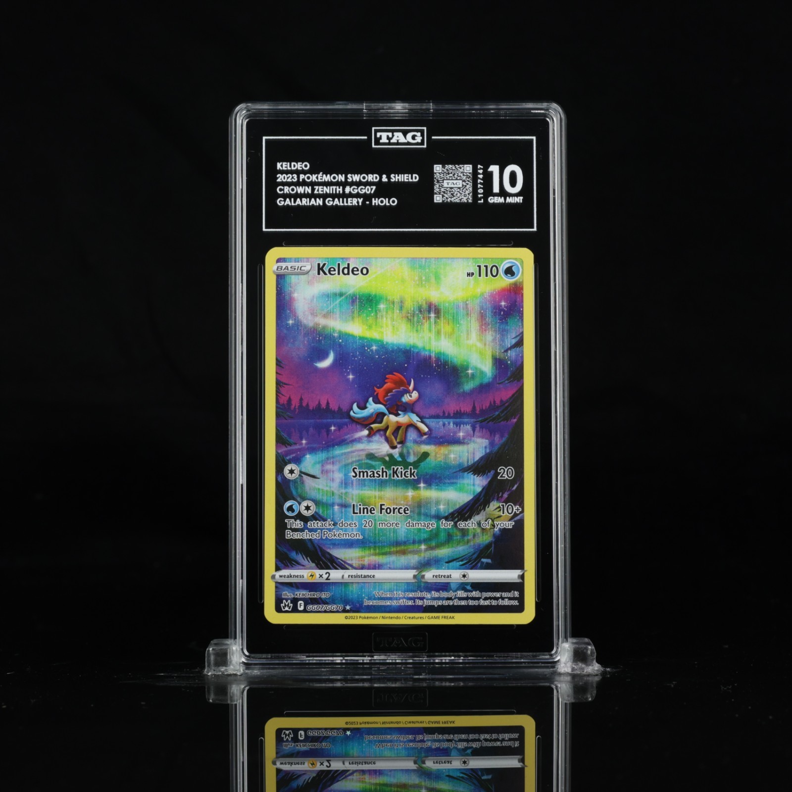 Keldeo GG07/GG70 Crown Zenith: Galarian Gallery Holo Graded TAG 10 Rank 2