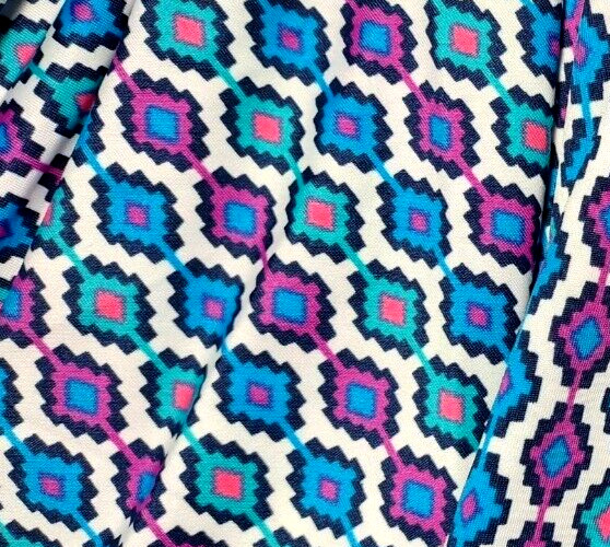 Dot Dot Smile Girls 5 6 Geometric Cap Sleeve Twirl Dress Purple Blue Green NWT