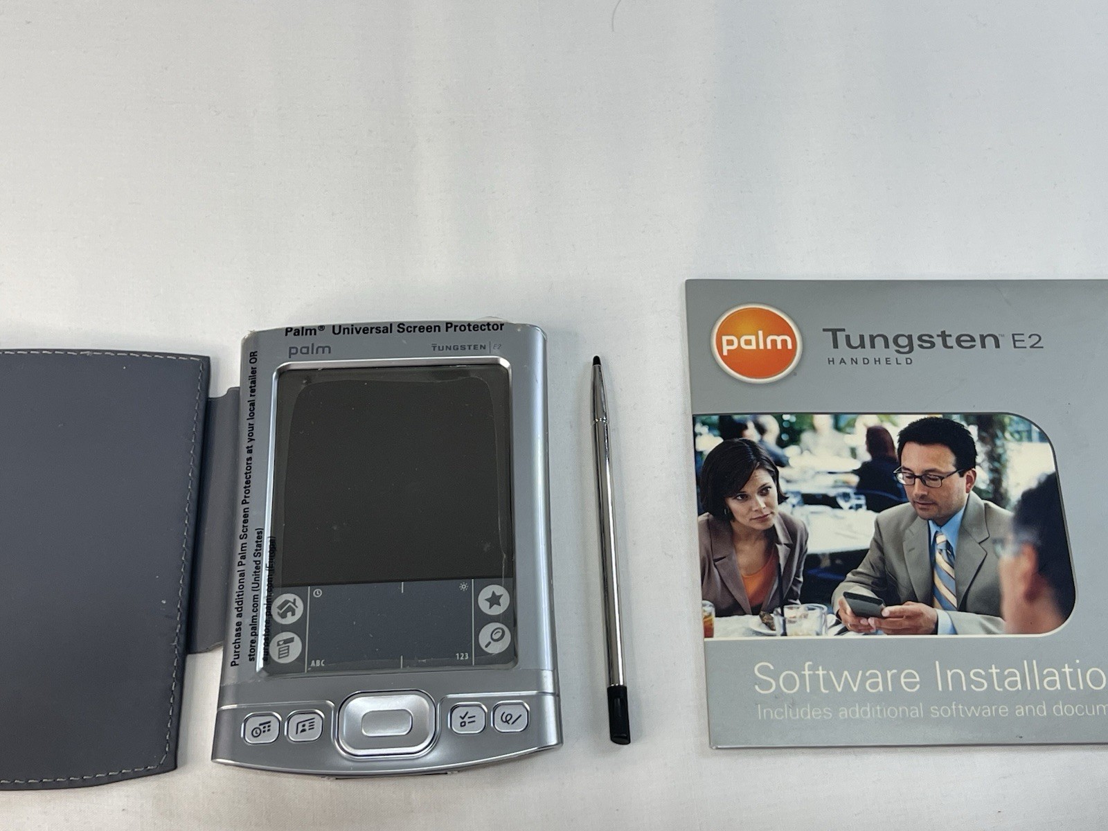 Palm Tungsten E2 PDA Bluetooth Touchscreen w/ Stylus, Case, Software CD