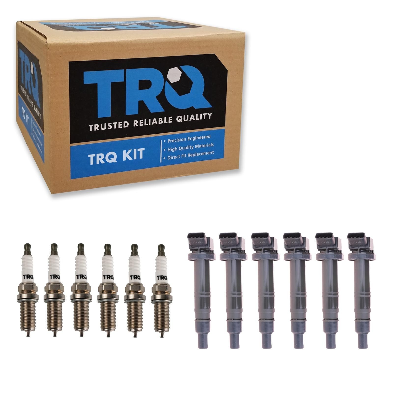 TRQ Ignition Coil and Spark Plug Kit 12 Piece Iridium Spark Plugs Compatible ...