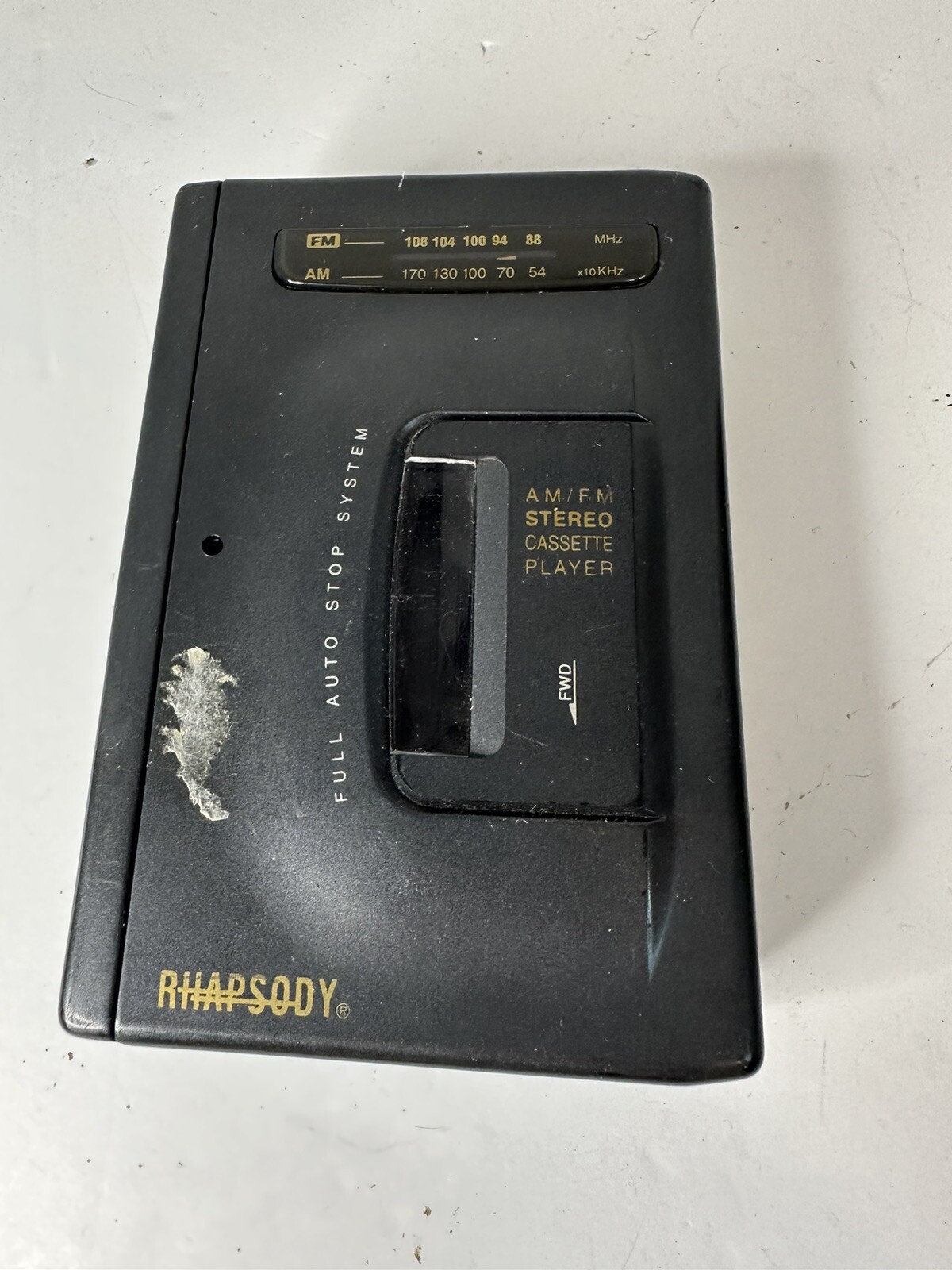 Rhapsody Stereo Cassette AM FM Receiver Radio RY-900/S Walkman Player