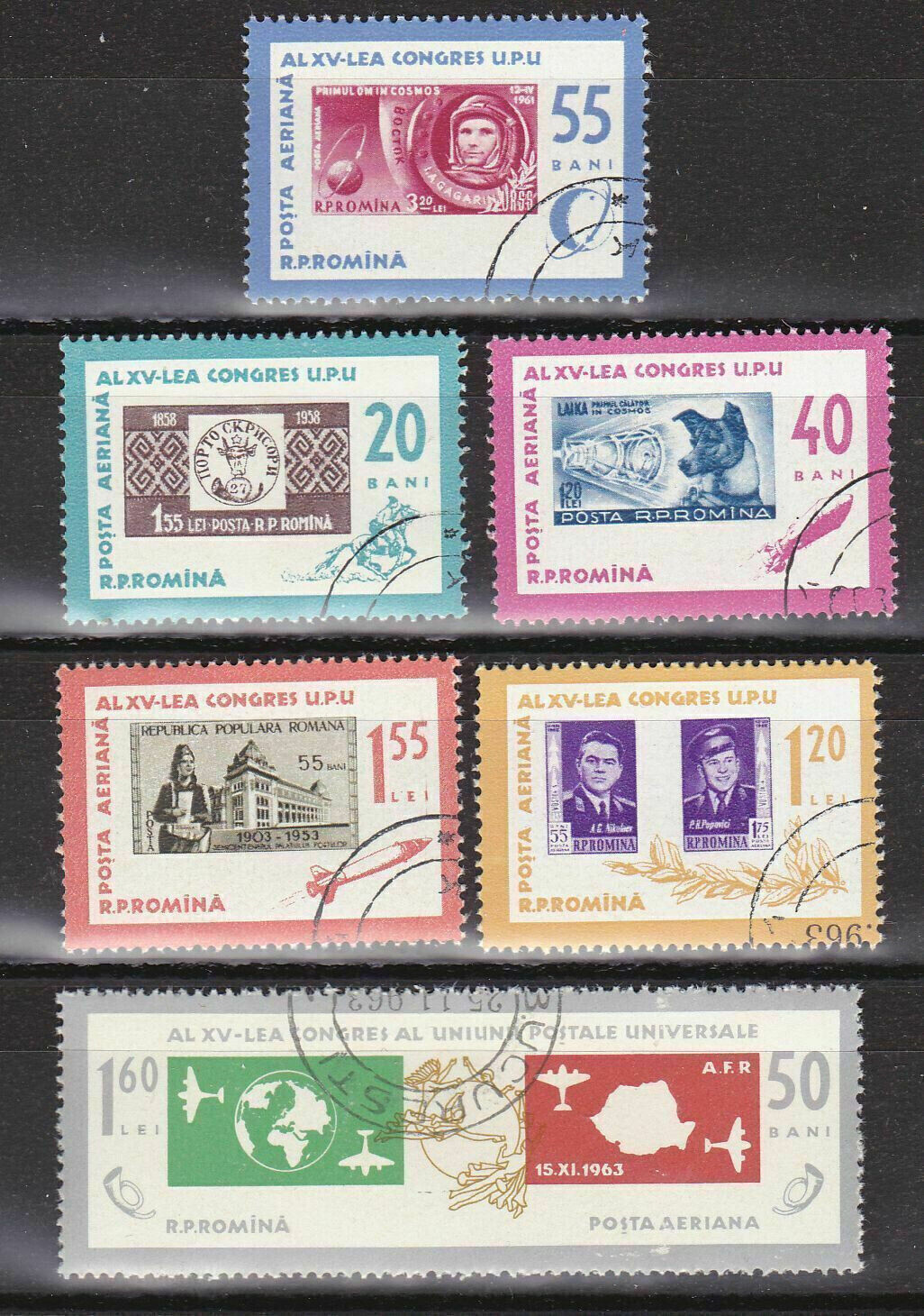 Romania 1963 Stamp Day; 15th Universal Postal Congress U.P.U. 2209