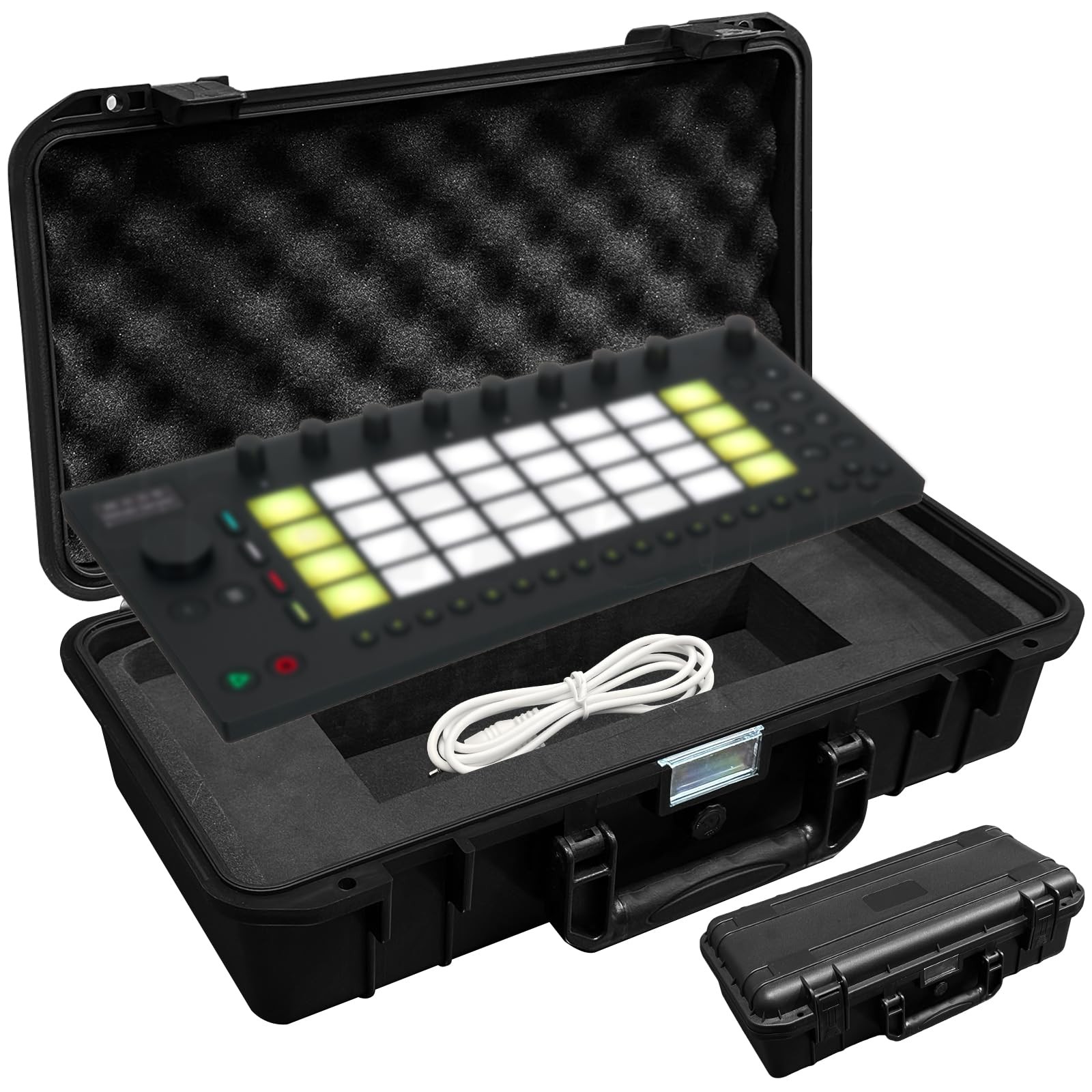 Hard Shell MIDI Controller Case For Ableton Move Handle Customizable Foam