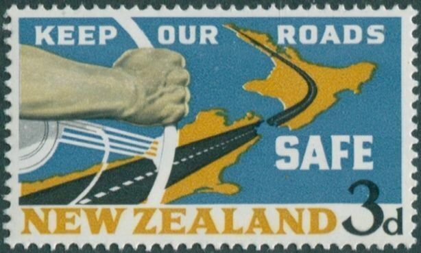 New Zealand 1964 SG821 3d Road Safety MNH