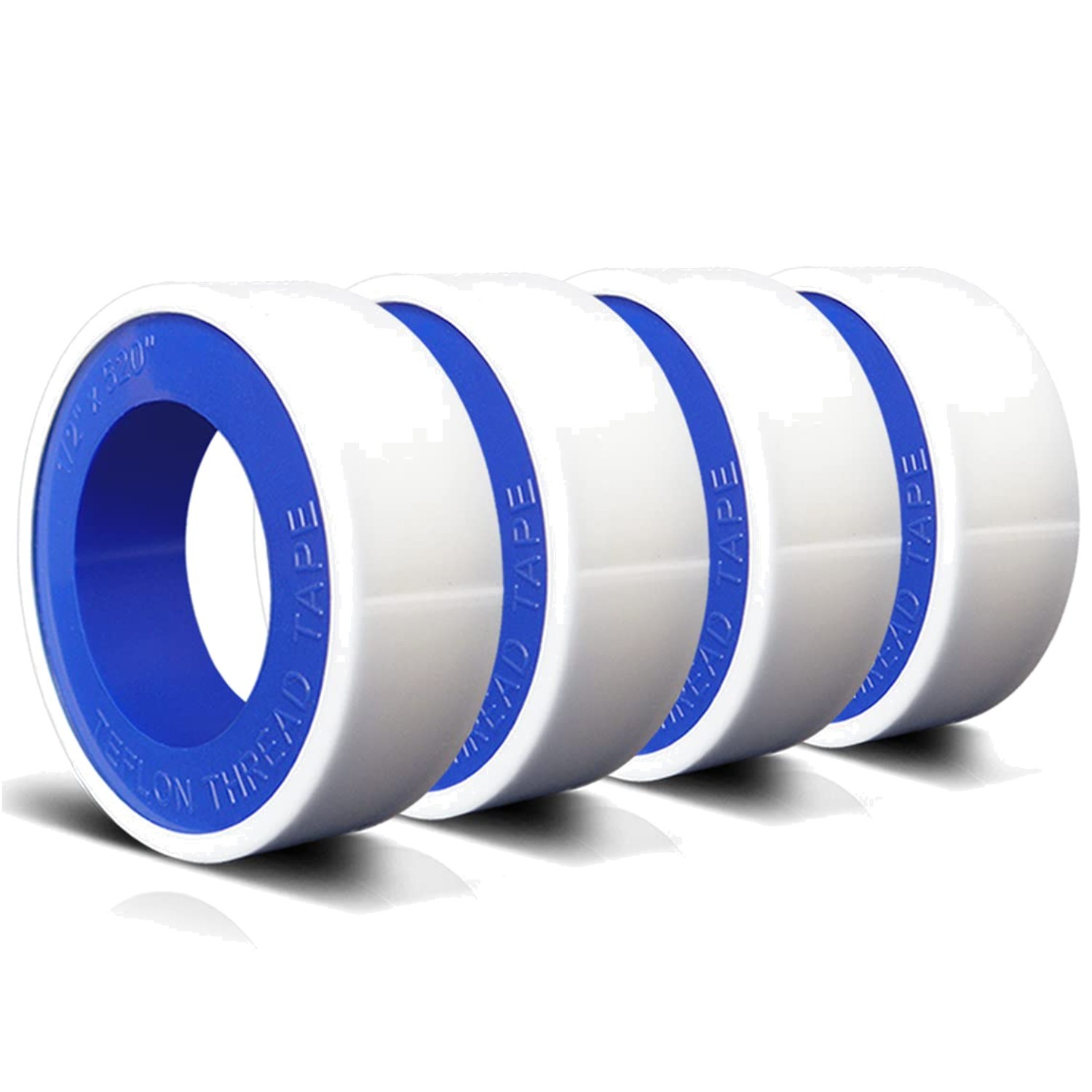 4 Rolls Teflon Plumbing Tape, 1/2" Wide x 520" Long - Waterproof Sealant