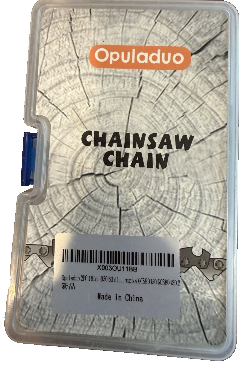 Opuladuo 2ea 18in Chainsaw Chain 3/8 .050 63DL