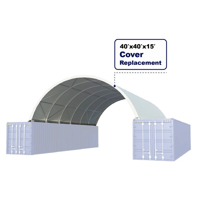 Cover Replacement for 40'x40'x15' Container Shelter , 22oz PVC Shelter Parts