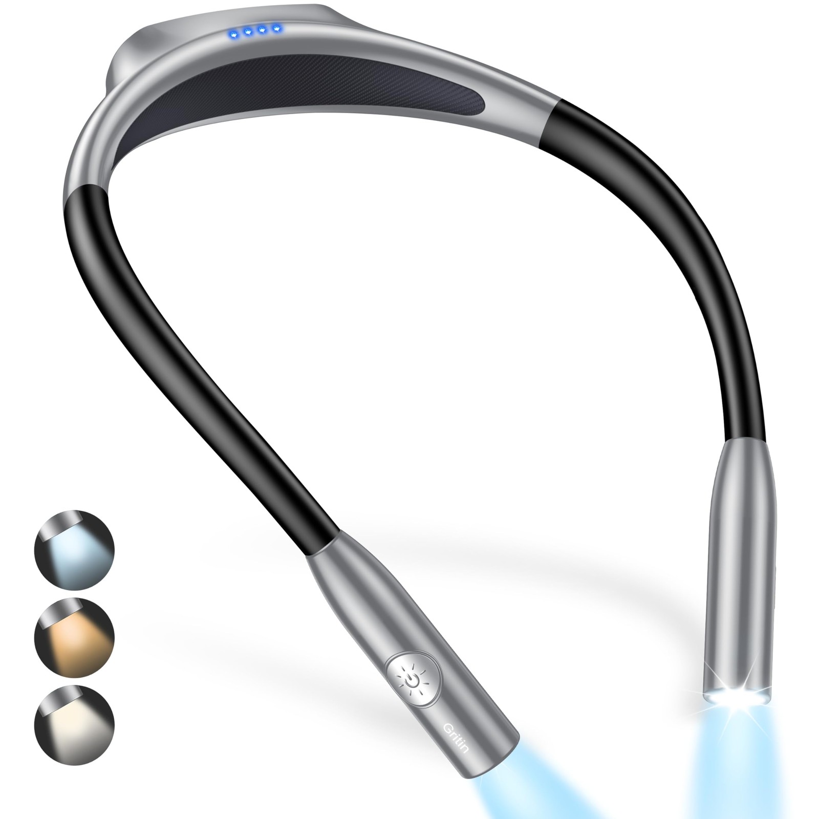 LED Neck Reading Light,Book Light for Reading in Bed-Eye Caring 3 Colors, Dim...