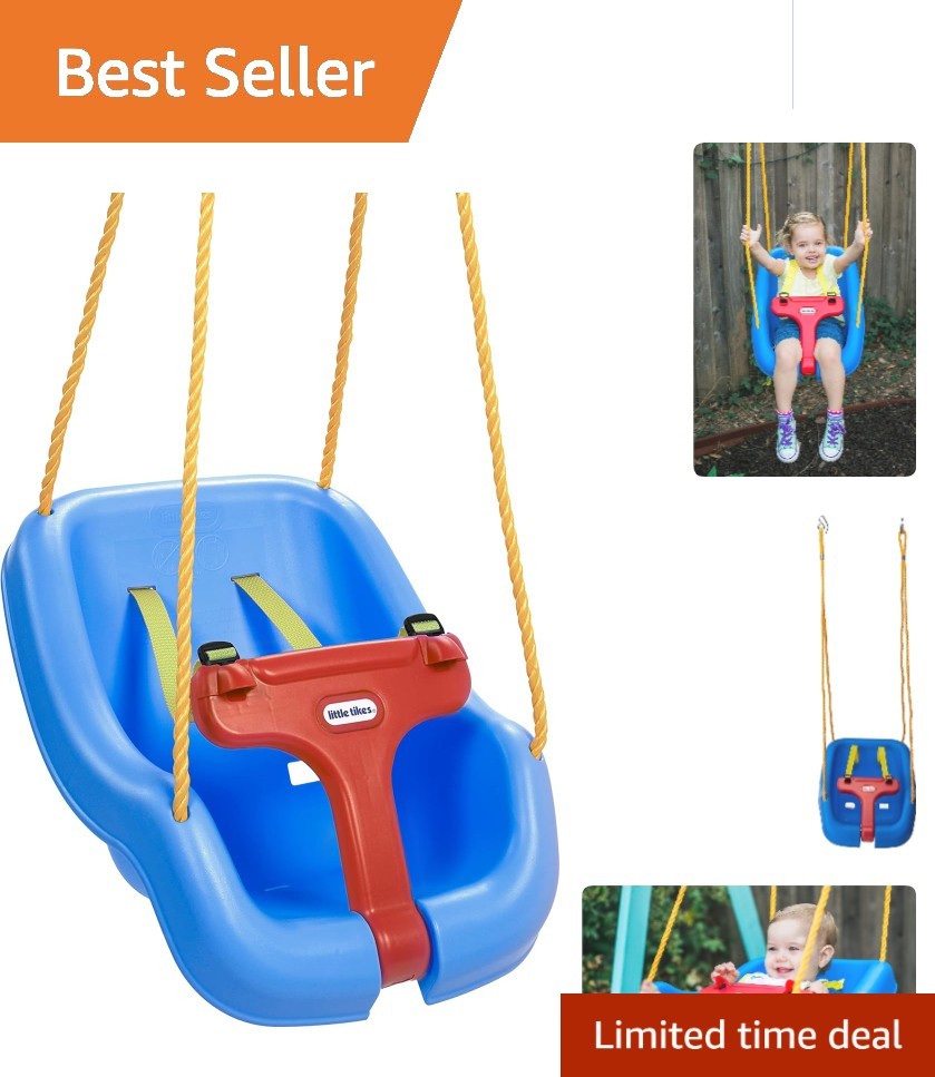 Convertible Snug 'n Secure Baby Swing in Blue with Adjustable Safety Straps