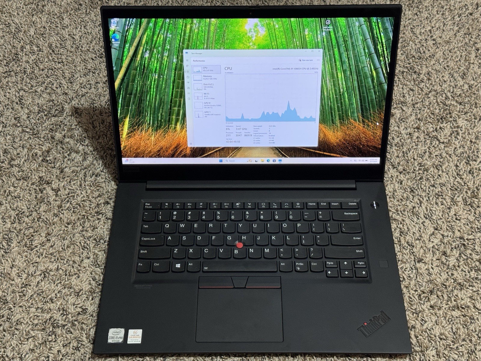 Lenovo ThinkPad P1 Gen 3 15.6” i9-10885H 64GB RAM 1TB SSD NVIDIA Quadro T2000