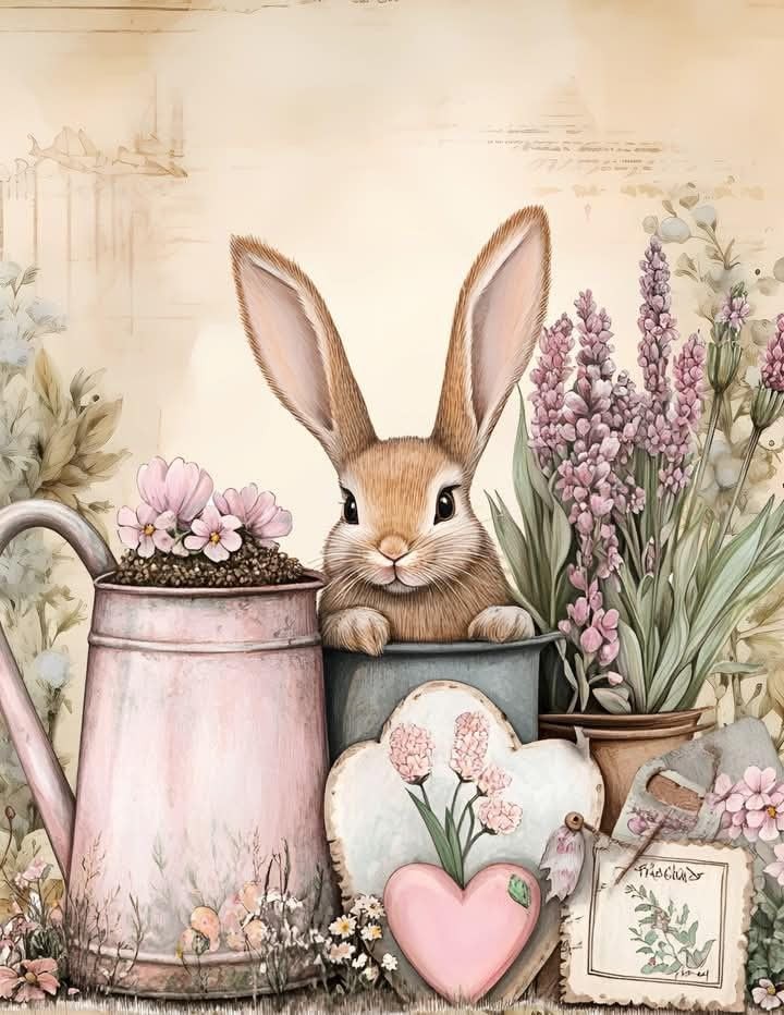 Cute Bunny Rabbit Diamond Art Kit For Adults DIY Crystal Mosaic Art 16x12