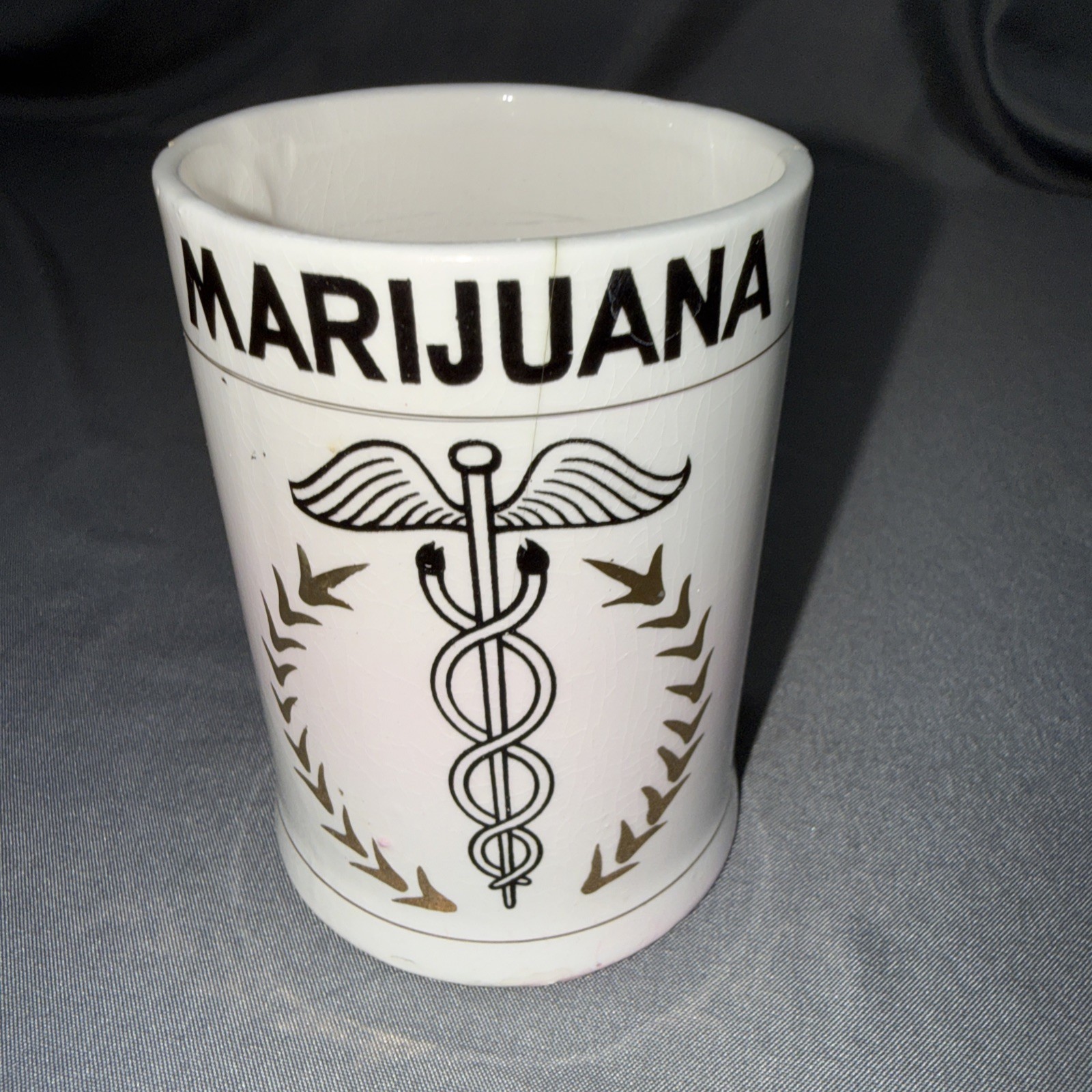 Vintage Medicinal Marijuana Cup - 4 Inches Tall