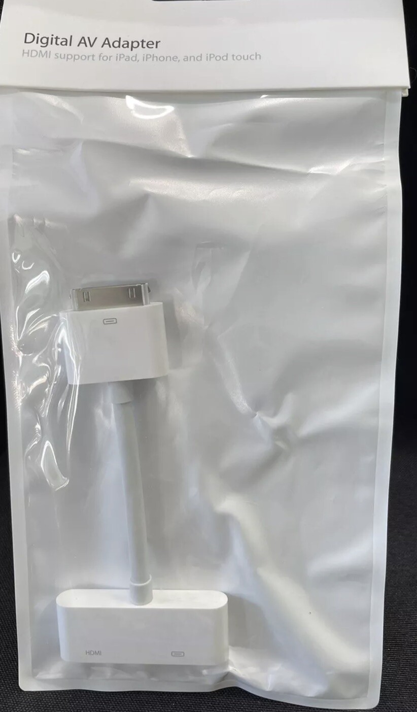 Apple 30-Pin To VGA Adapter For Iphone Ipod Ipad NIB New Genuine