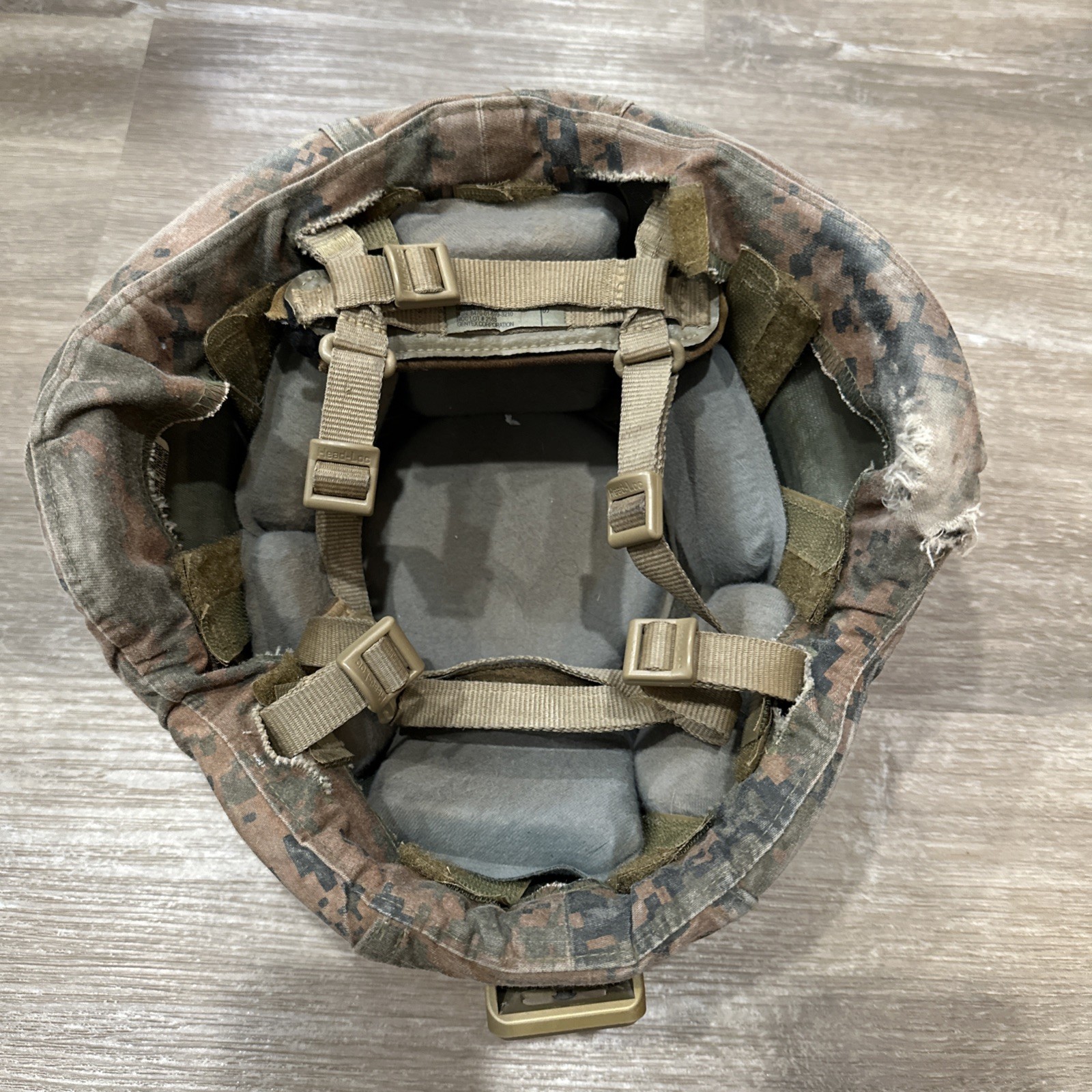 Used Large Gentex Enhanced Combat Helmet ECH w/ NVG Mount and Cover 