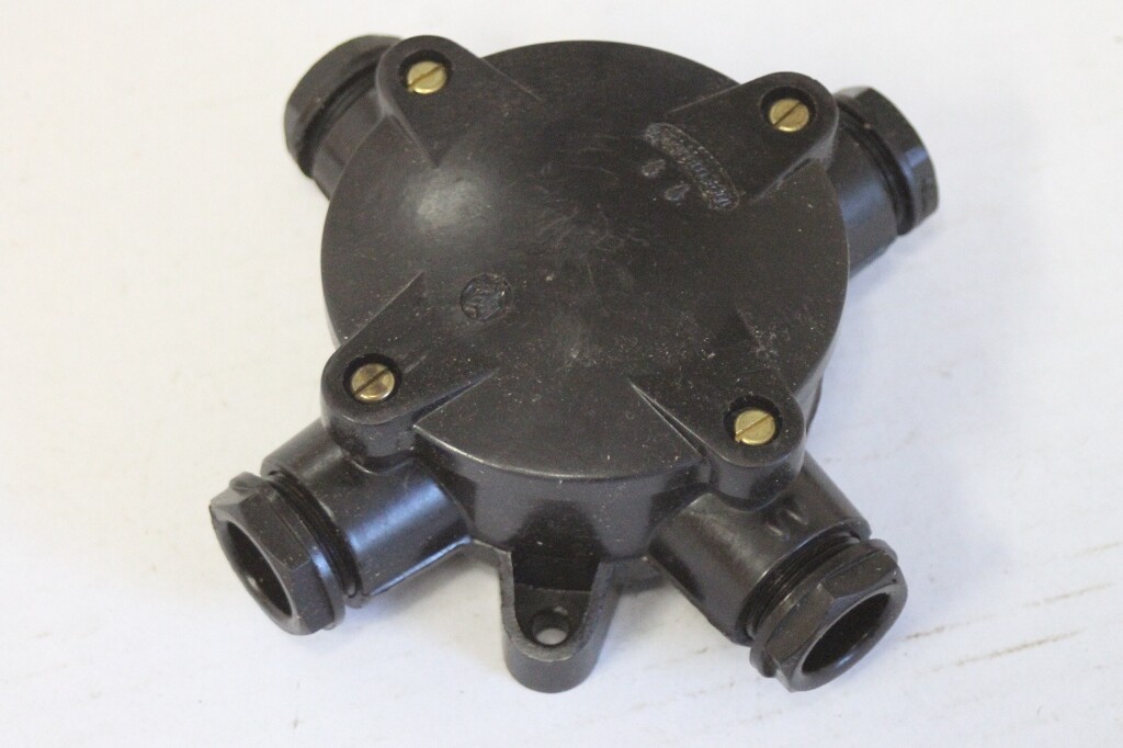 Old Bakelite Distributor socket Exposed AP Art Deco Loft Design 4 Outlets