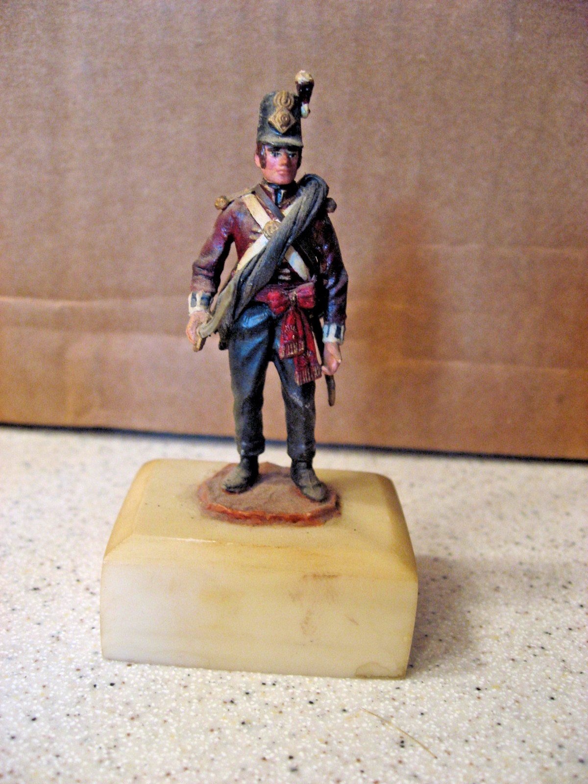 Vtg British Infantry Officer in Field Dress Hand Painted Plastic Model Figure