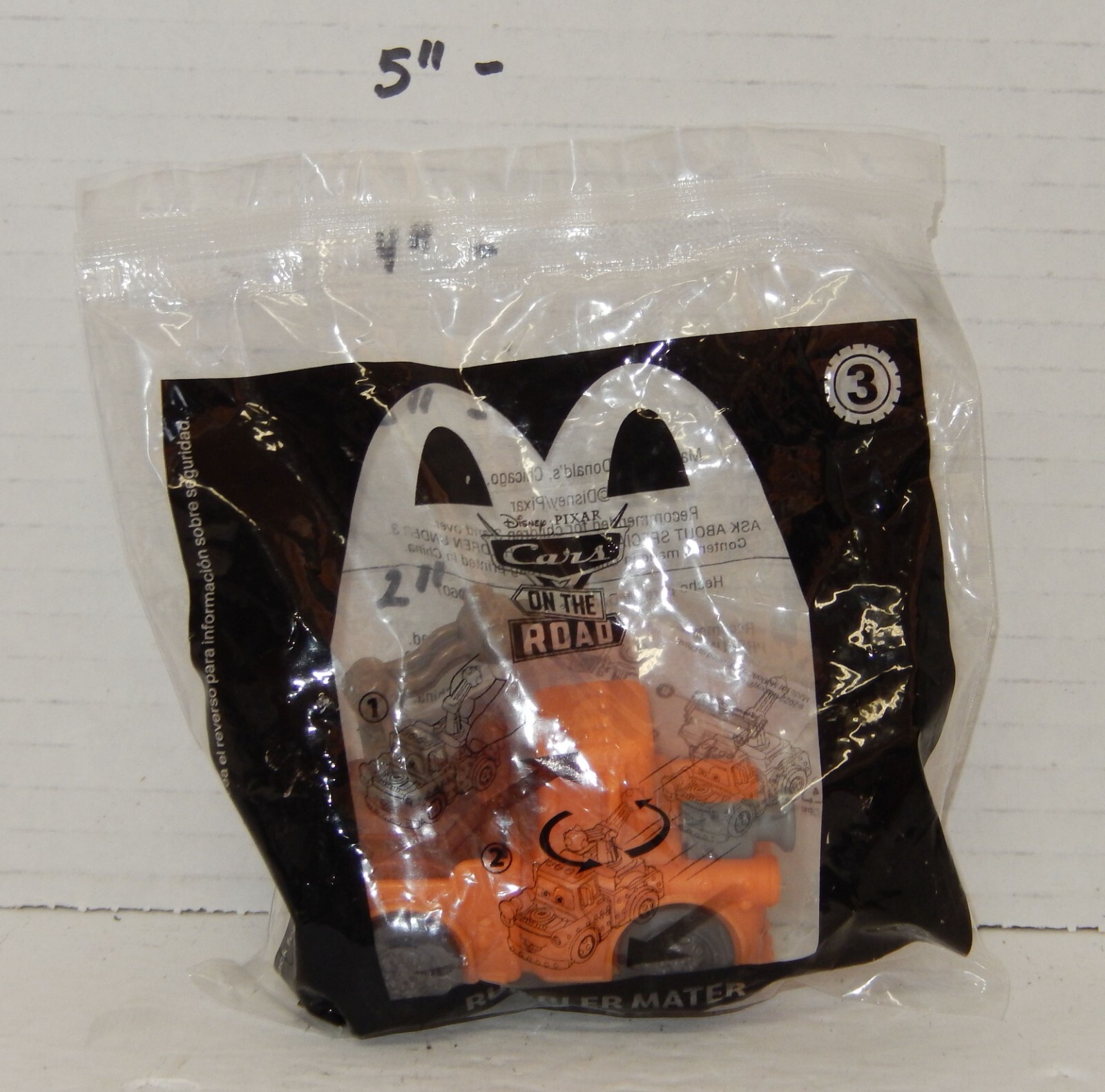 2022 Mcdonalds Happy Meal Toy Disney Cars On the Road #3 Mater MIP