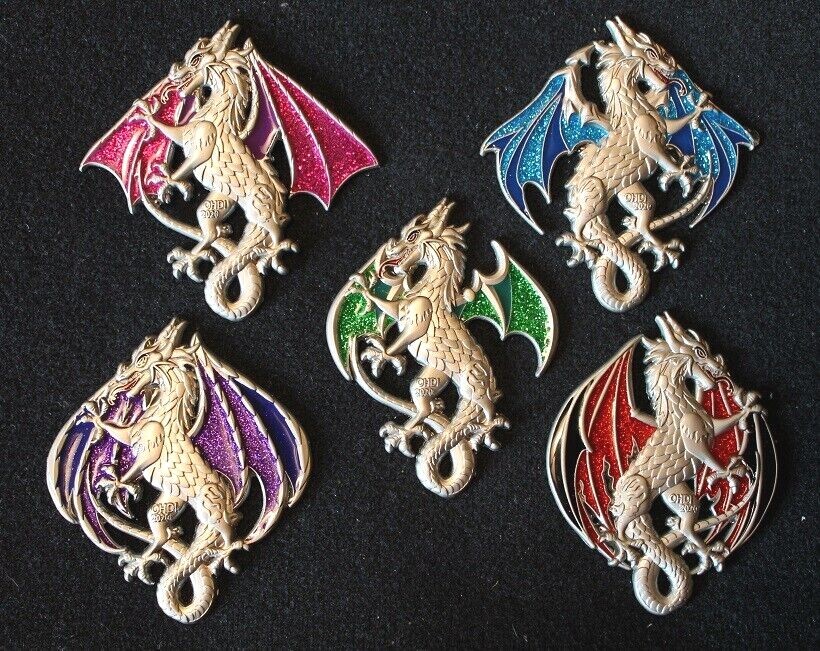 2020 Ohio Destination Imagination Dragons DI Trading Pin Set