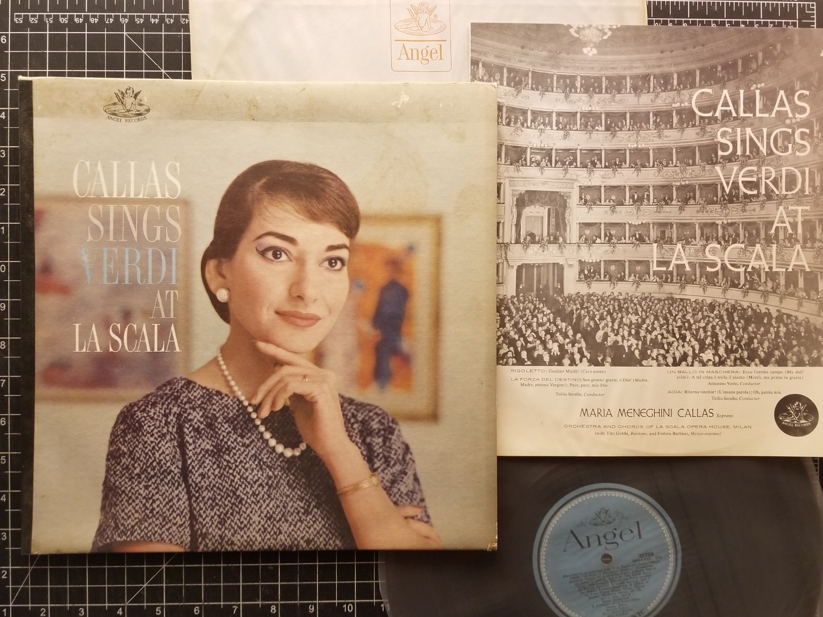 MARIA CALLAS Sings Verdi At La Scala LP 1965 VG+/VG+ w/ BOOKLET & INNER Vinyl