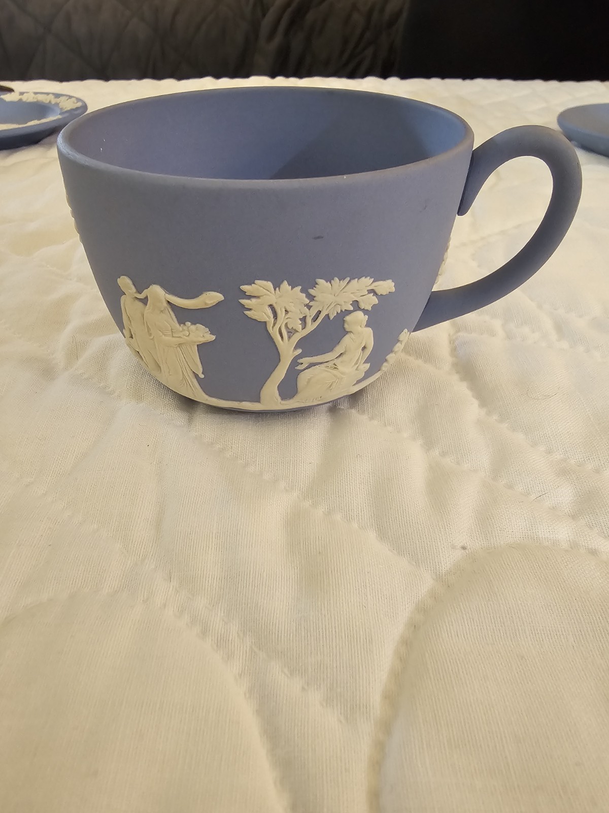 Wedgwood Jasperware, blue cup, Neoclassical pattern England. 